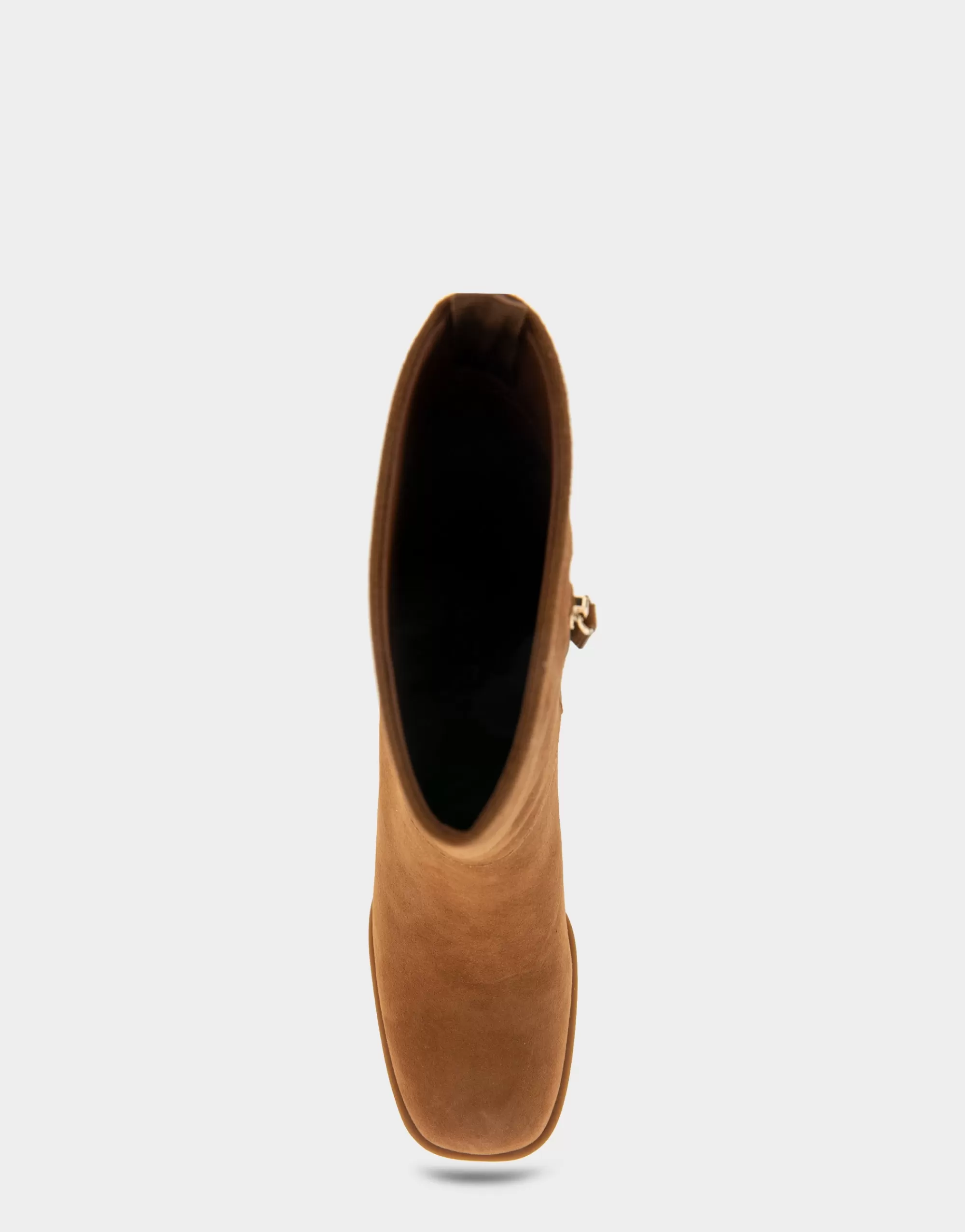 Aerosoles Heeled Boots | Ankle Boots*Comfortable Women's Square Toe Slip On Block Heel Mid Calf Bootie in Tobacco Suede Suede