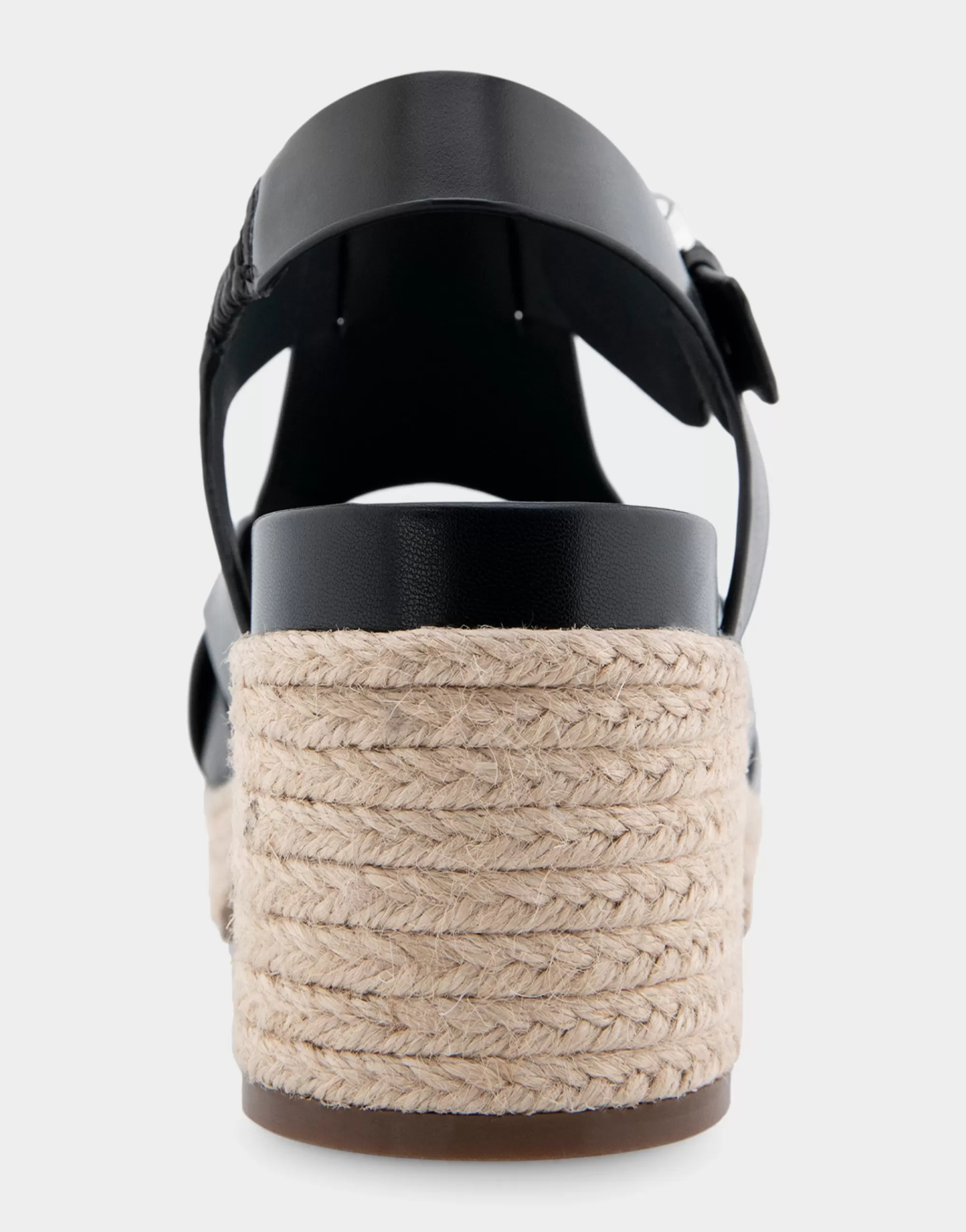Aerosoles Platforms | Platforms*Comfortable Women's Strappy Molded Footbed Platform Sandal in Black Leather
