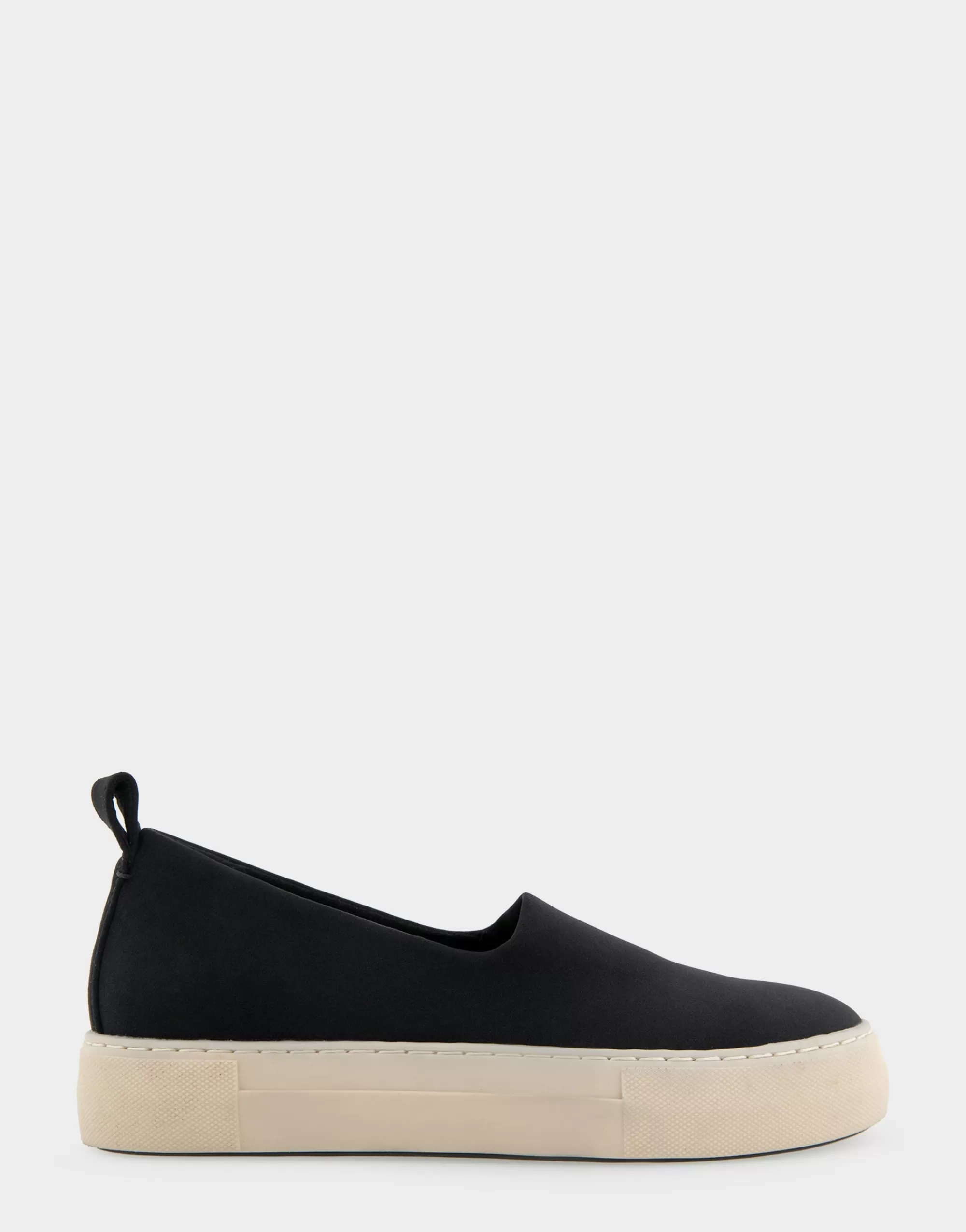 Aerosoles Flatforms | Wedges*Comfortable Women's Strech Hidden Wedge Slip On Flatform Sneaker in Black Stretch Gabardine Fabric