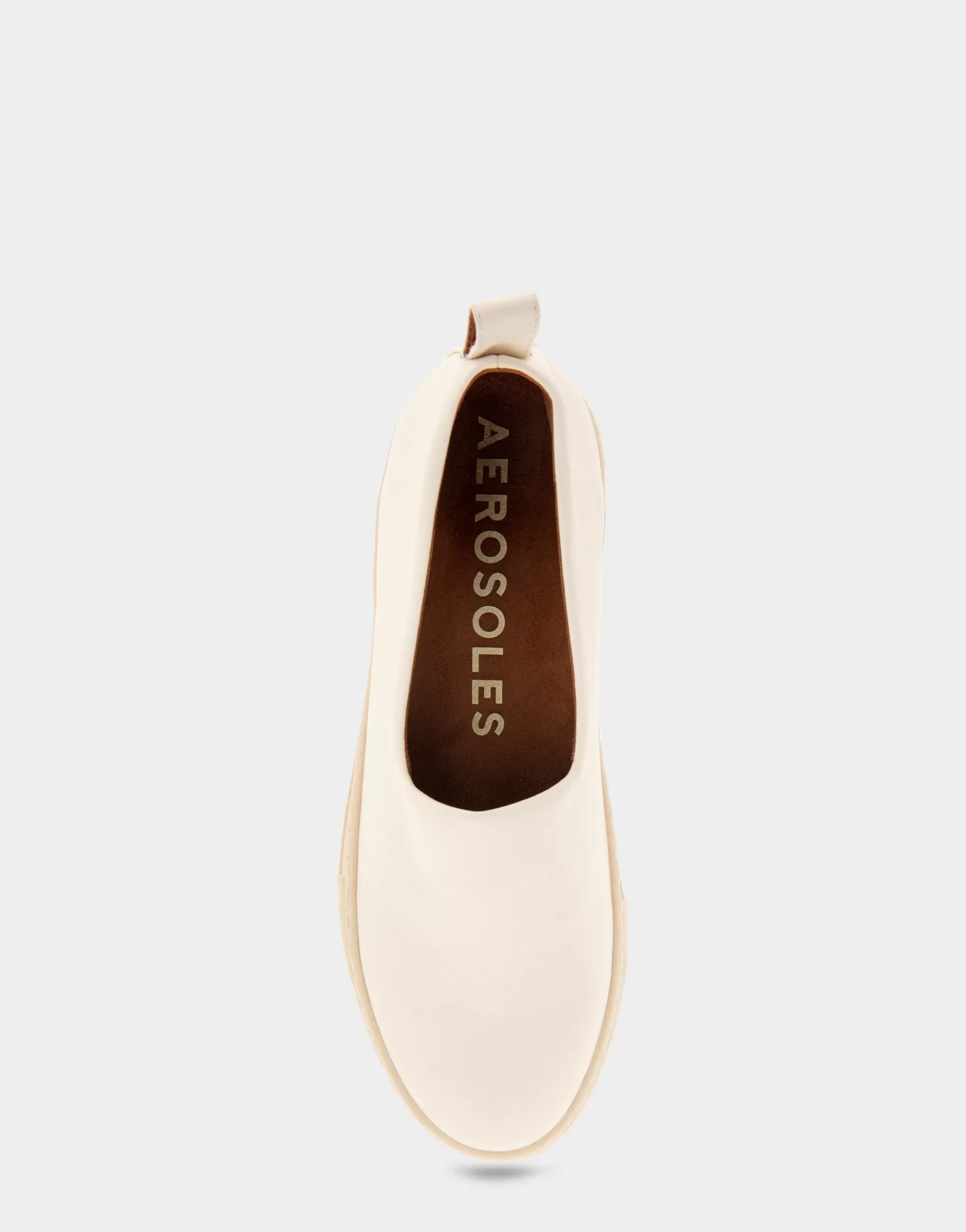 Aerosoles Flatforms | Wedges*Comfortable Women's Strech Hidden Wedge Slip On Flatform Sneaker in Eggnog Stretch Faux Leather
