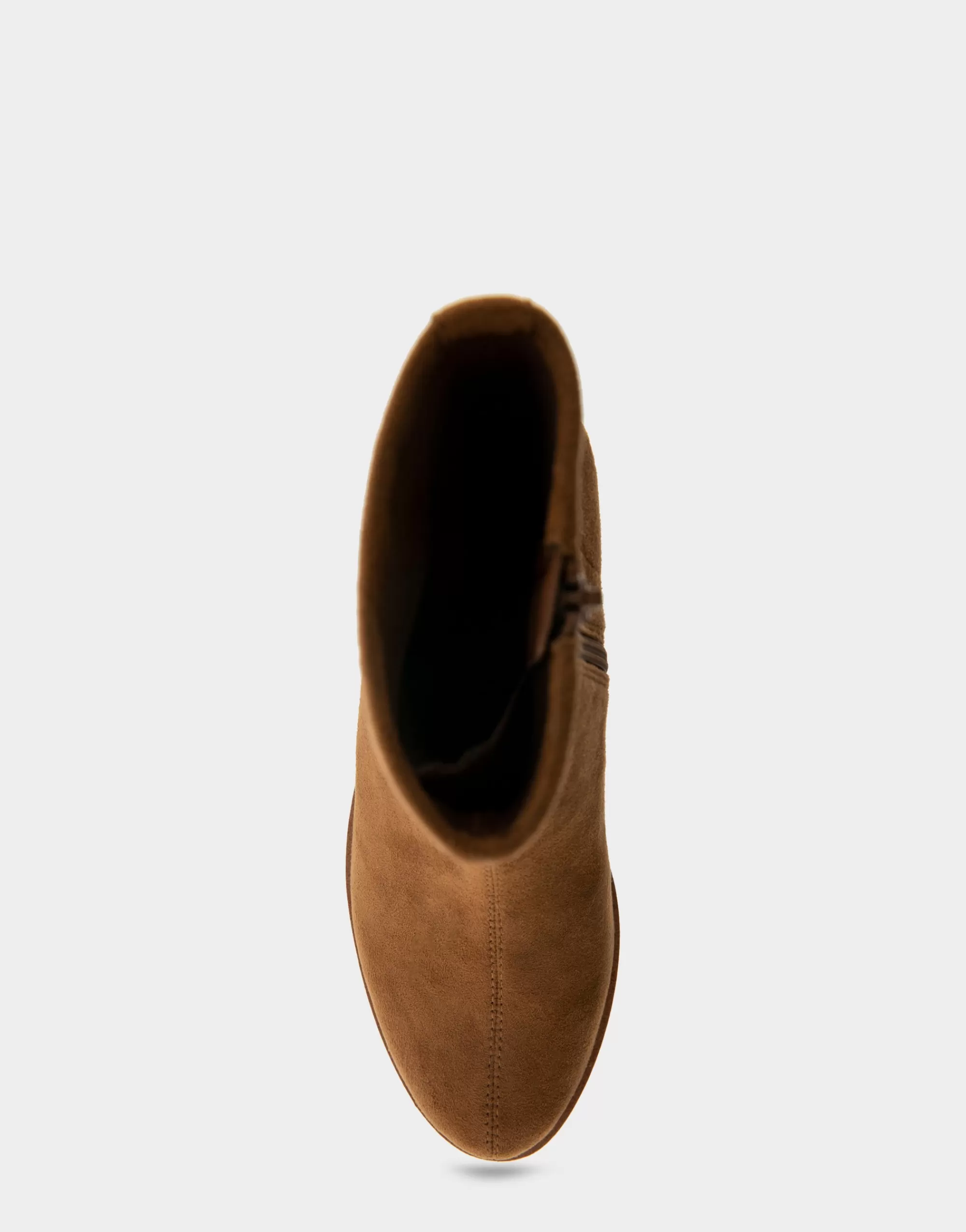 Aerosoles Wedge Boots | Heeled Boots*Comfortable Women's Stretch Ankle Crepe Textured Wedge Bootie in Tobacco Faux Suede Faux Stretch Suede