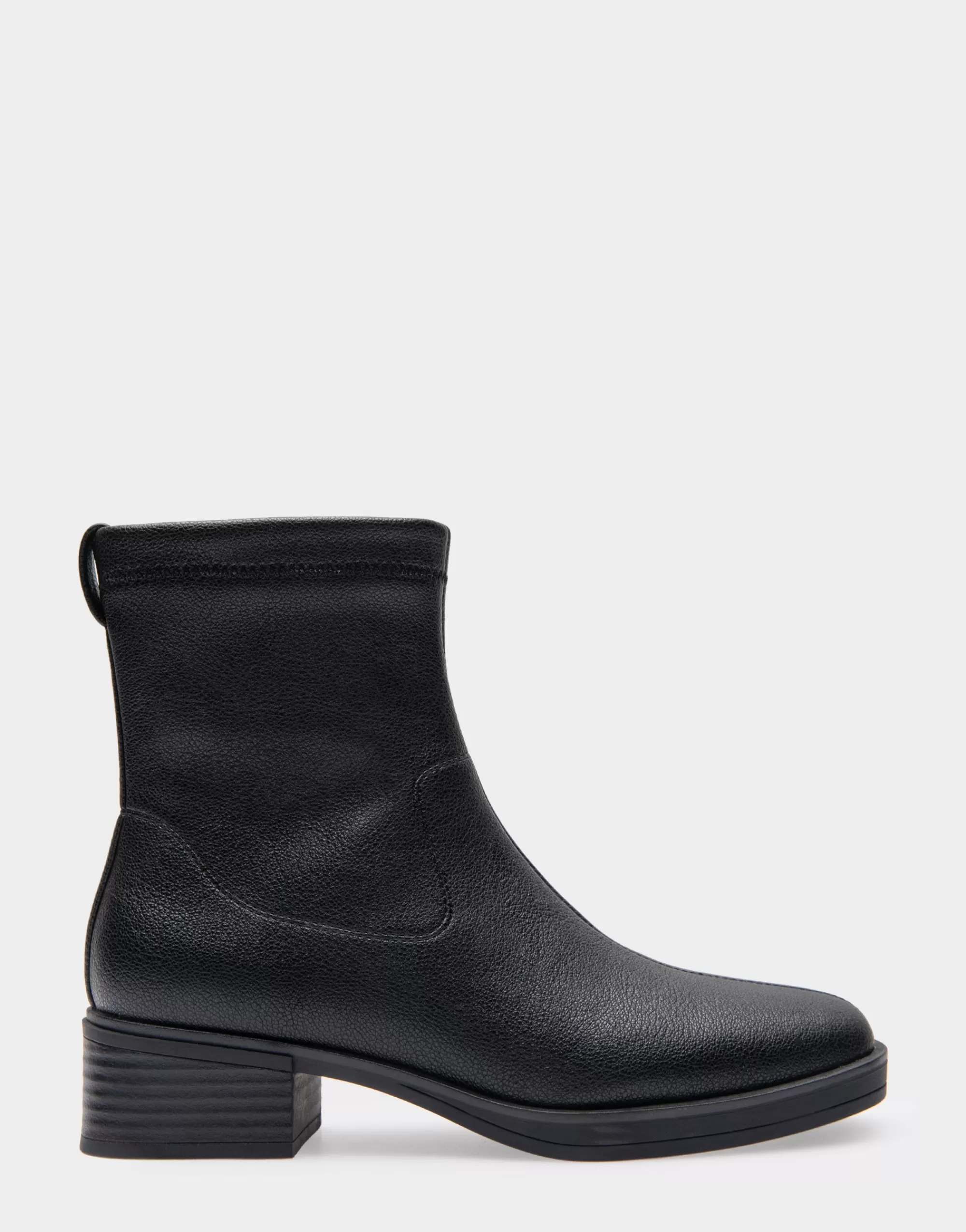 Aerosoles Ankle Boots*Comfortable Women's Stretch Equestrian Bootie in Black Pebbled Stretch Faux Leather