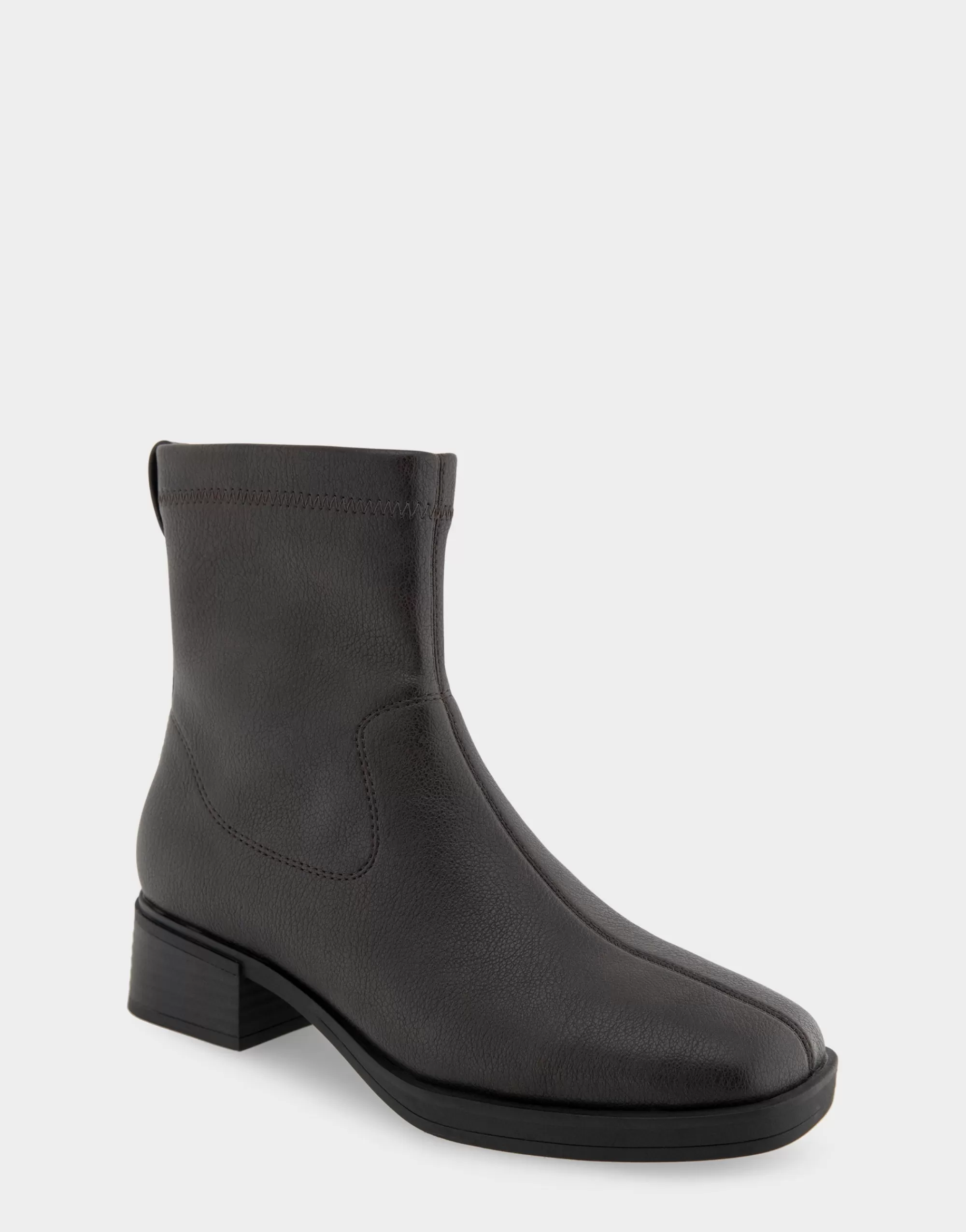 Aerosoles Ankle Boots*Comfortable Women's Stretch Equestrian Bootie in Java Stretch Pebbled Faux Leather
