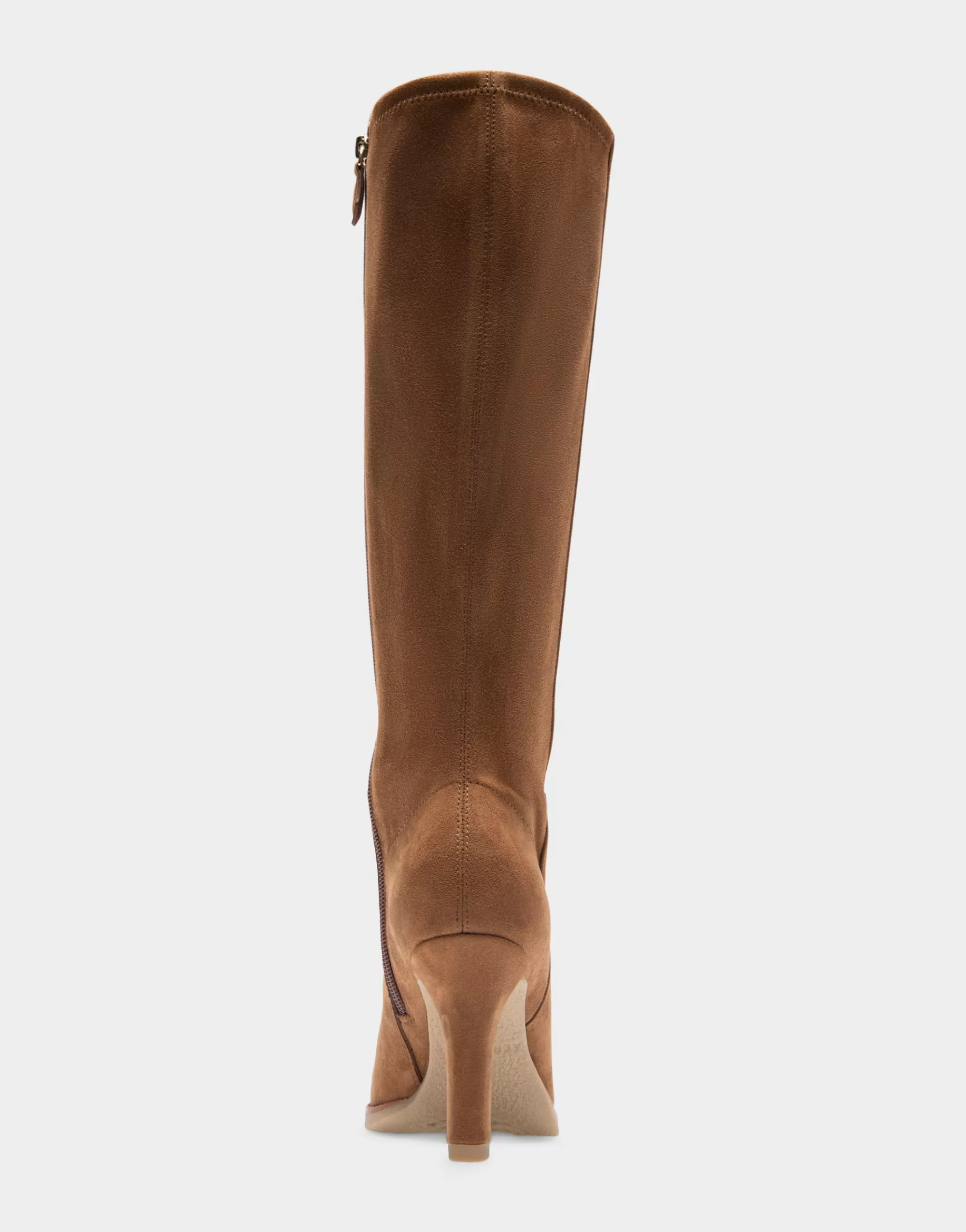 Aerosoles Heeled Boots | Tall Boots*Comfortable Women's Stretch Knee High Crepe Sole Stiletto Boot in Tobacco Faux Suede Faux Suede