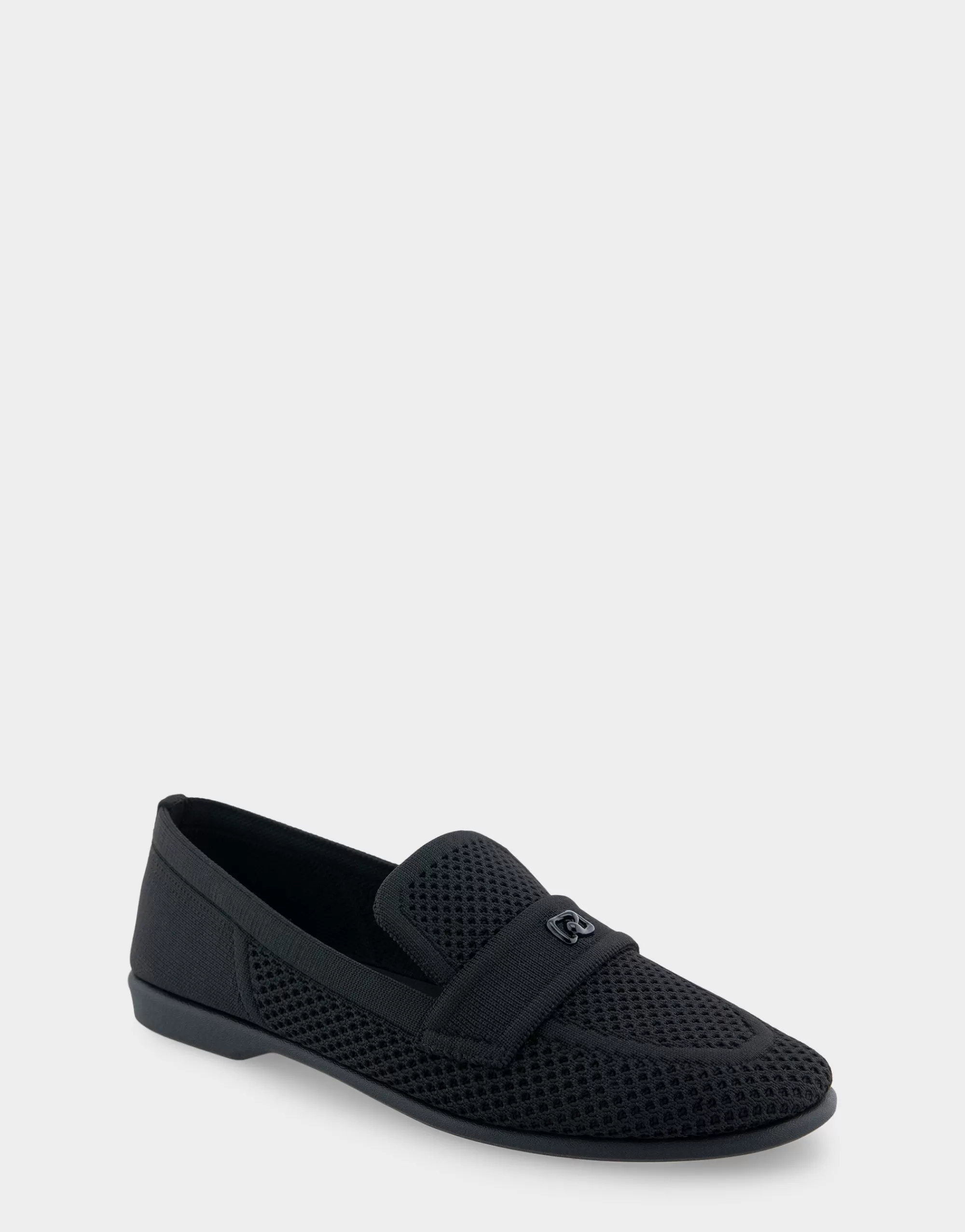Aerosoles Wide Width Flats | Loafers*Comfortable Women's Stretch Knit Loafer in Black Knit Stretch Flyknit Fabric