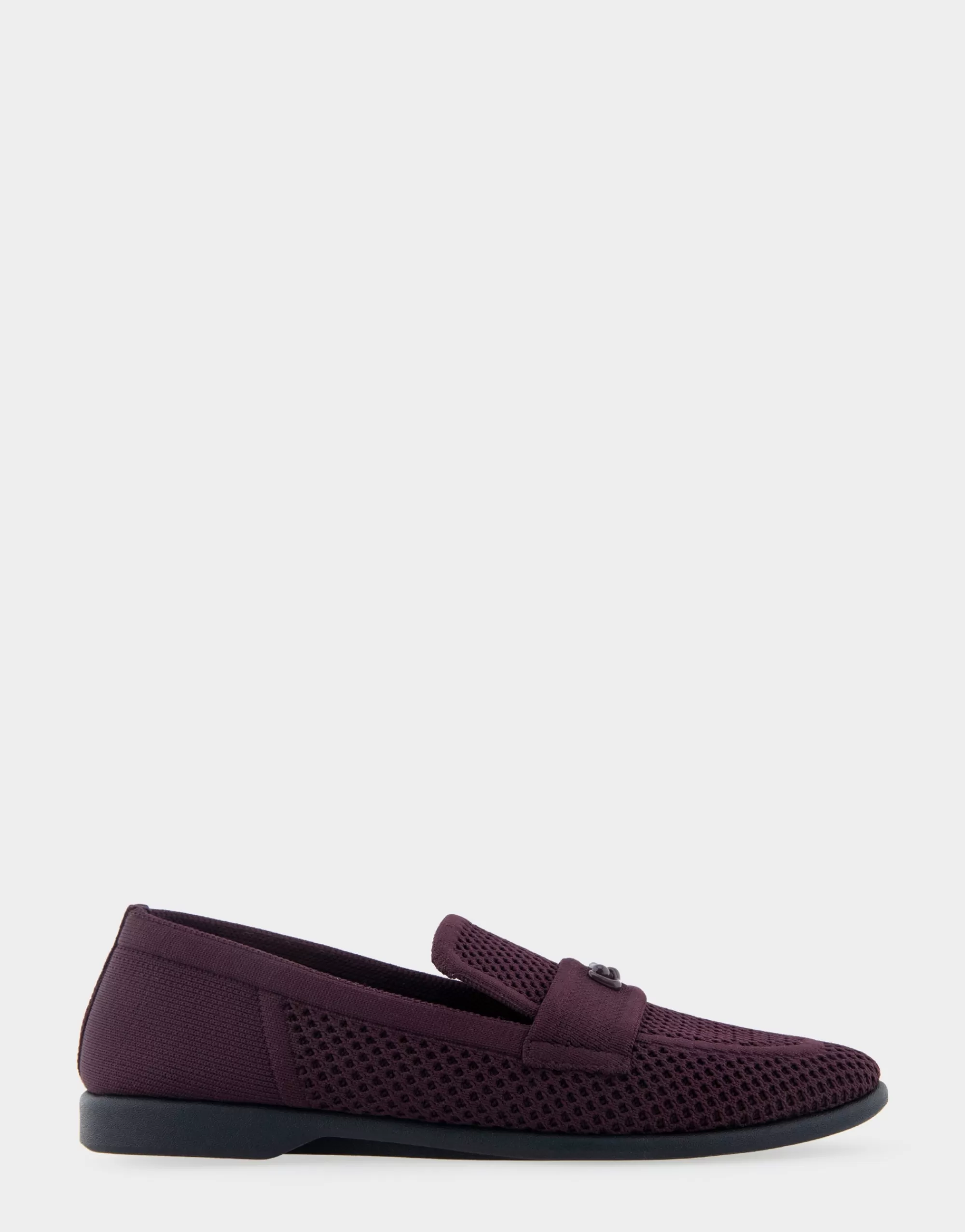 Aerosoles Wide Width Flats | Loafers*Comfortable Women's Stretch Knit Loafer in Deep Aubergine Knit Stretch Flyknit Fabric