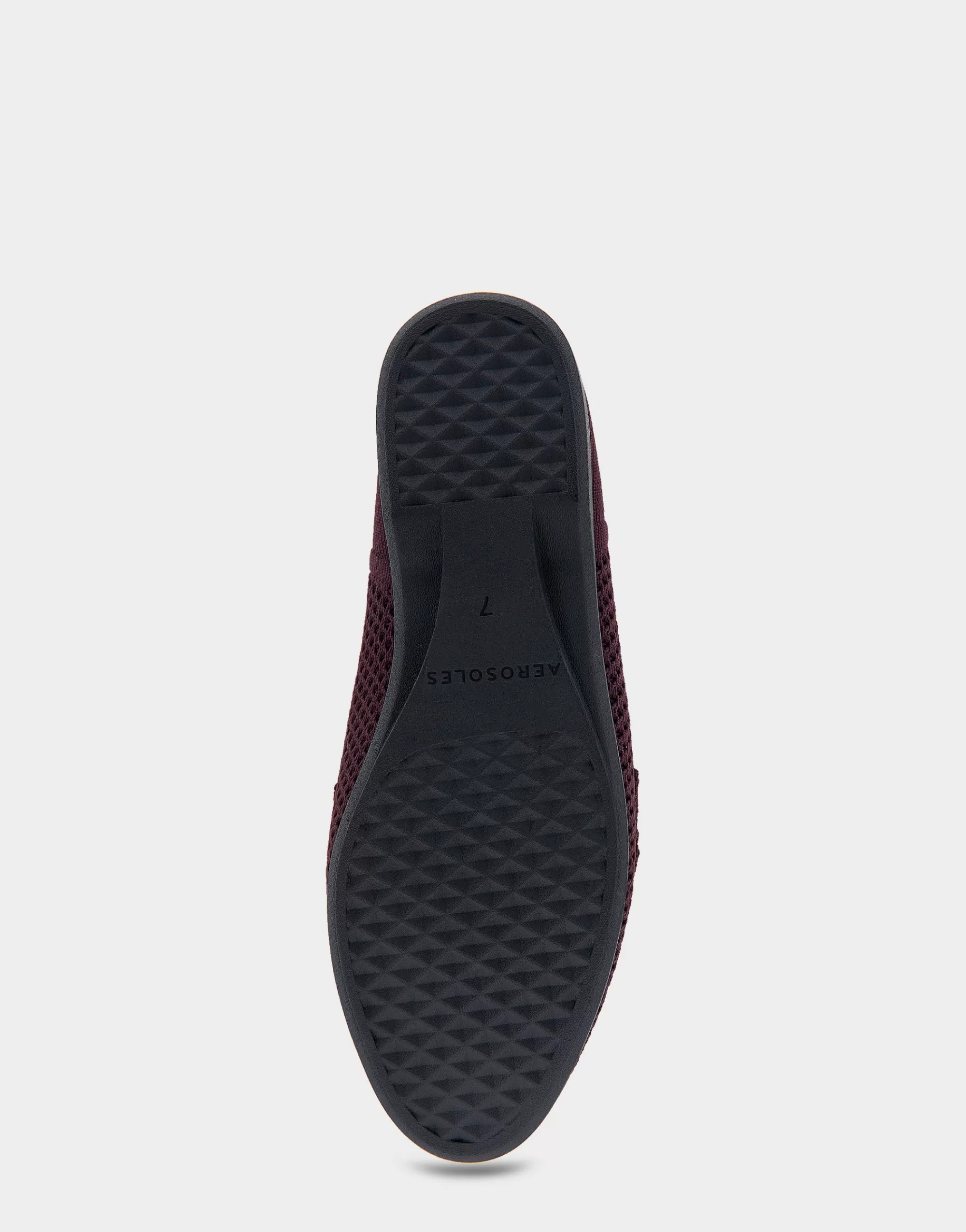 Aerosoles Wide Width Flats | Loafers*Comfortable Women's Stretch Knit Loafer in Deep Aubergine Knit Stretch Flyknit Fabric