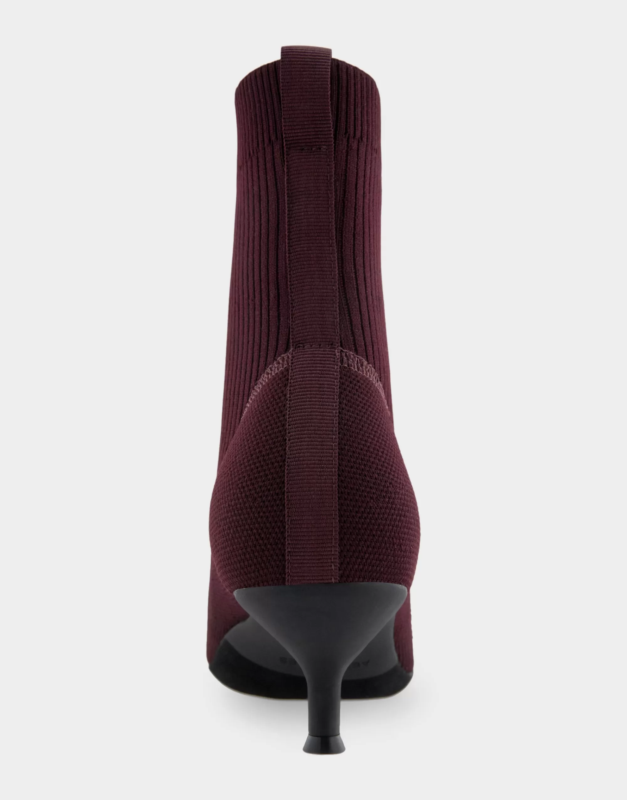 Aerosoles Heeled Boots | Ankle Boots*Comfortable Women's Stretch Knit Point Toe Molded Outsole Kitten Heel Bootie in Deep Aubergine Knit Stretch Flyknit Fabric