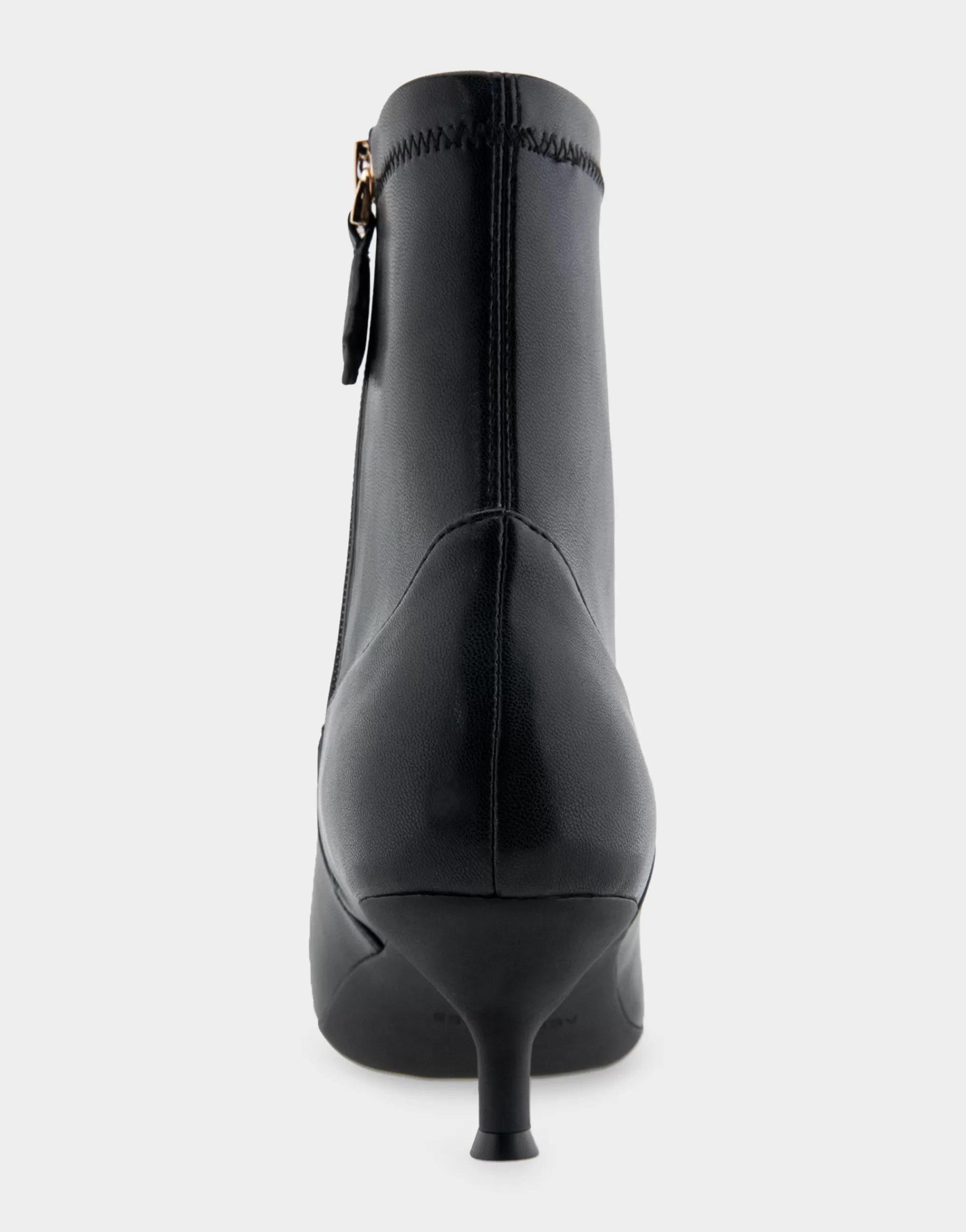 Aerosoles Heeled Boots | Ankle Boots*Comfortable Women's Stretch Point Toe Molded Outsole Kitten Heel Bootie in Black Stretch Faux Leather Faux Leather
