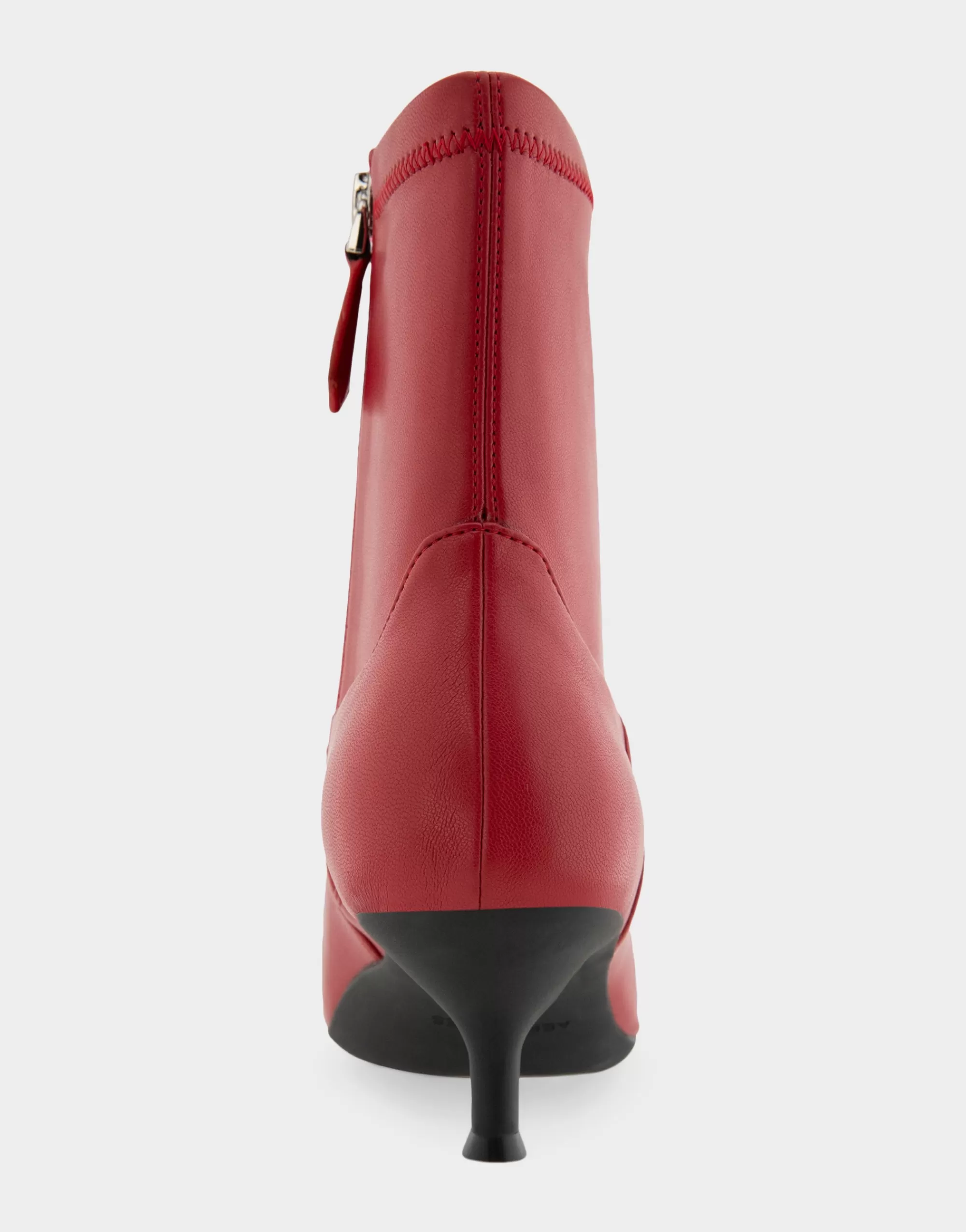 Aerosoles Heeled Boots | Ankle Boots*Comfortable Women's Stretch Point Toe Molded Outsole Kitten Heel Bootie in Racing Red Stretch Faux Leather Faux Leather