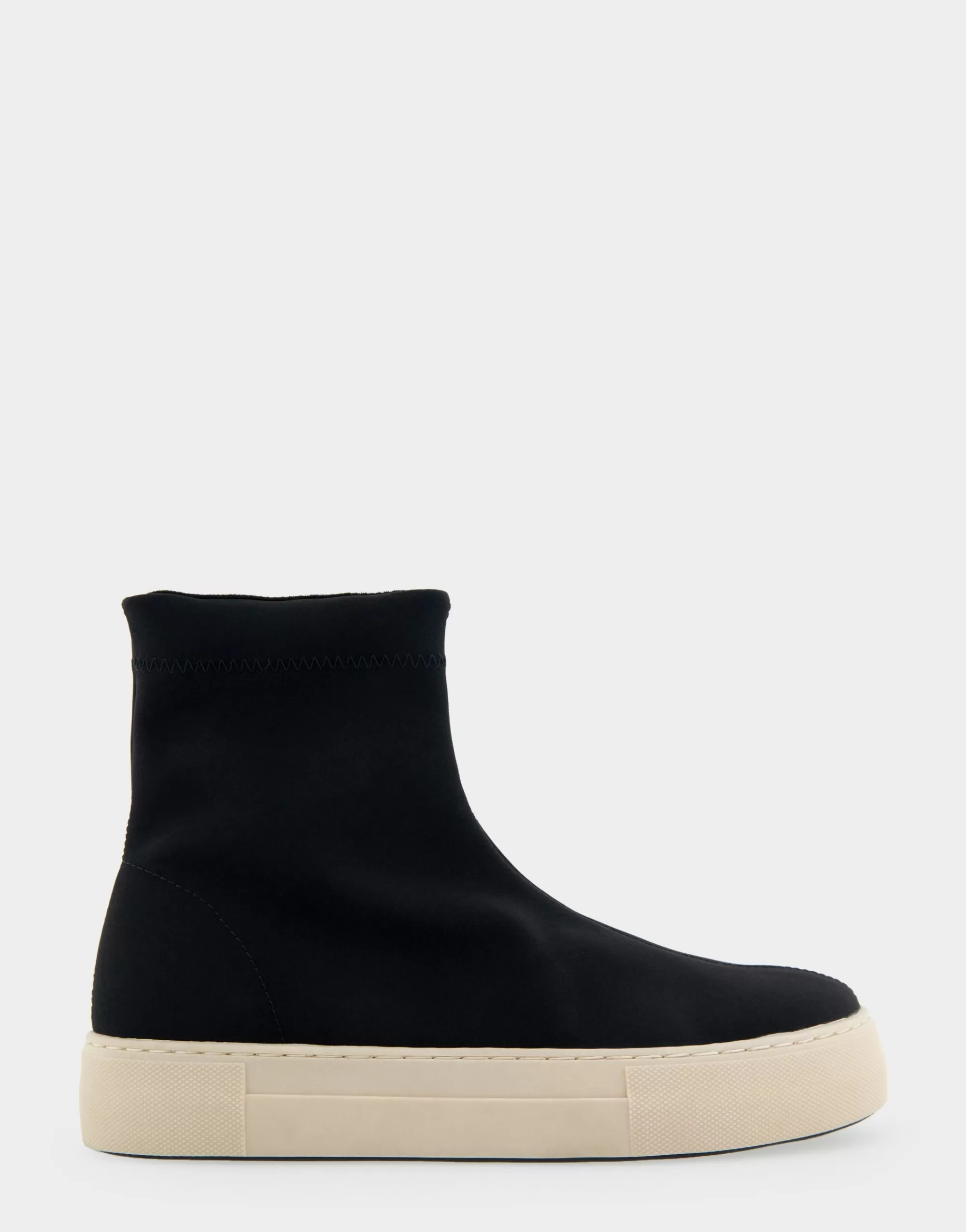Aerosoles Flatforms | Wedges*Comfortable Women's Stretch Sock Hidden Wedge Flatform Sneaker in Black Stretch Gabardine Fabric Fabric
