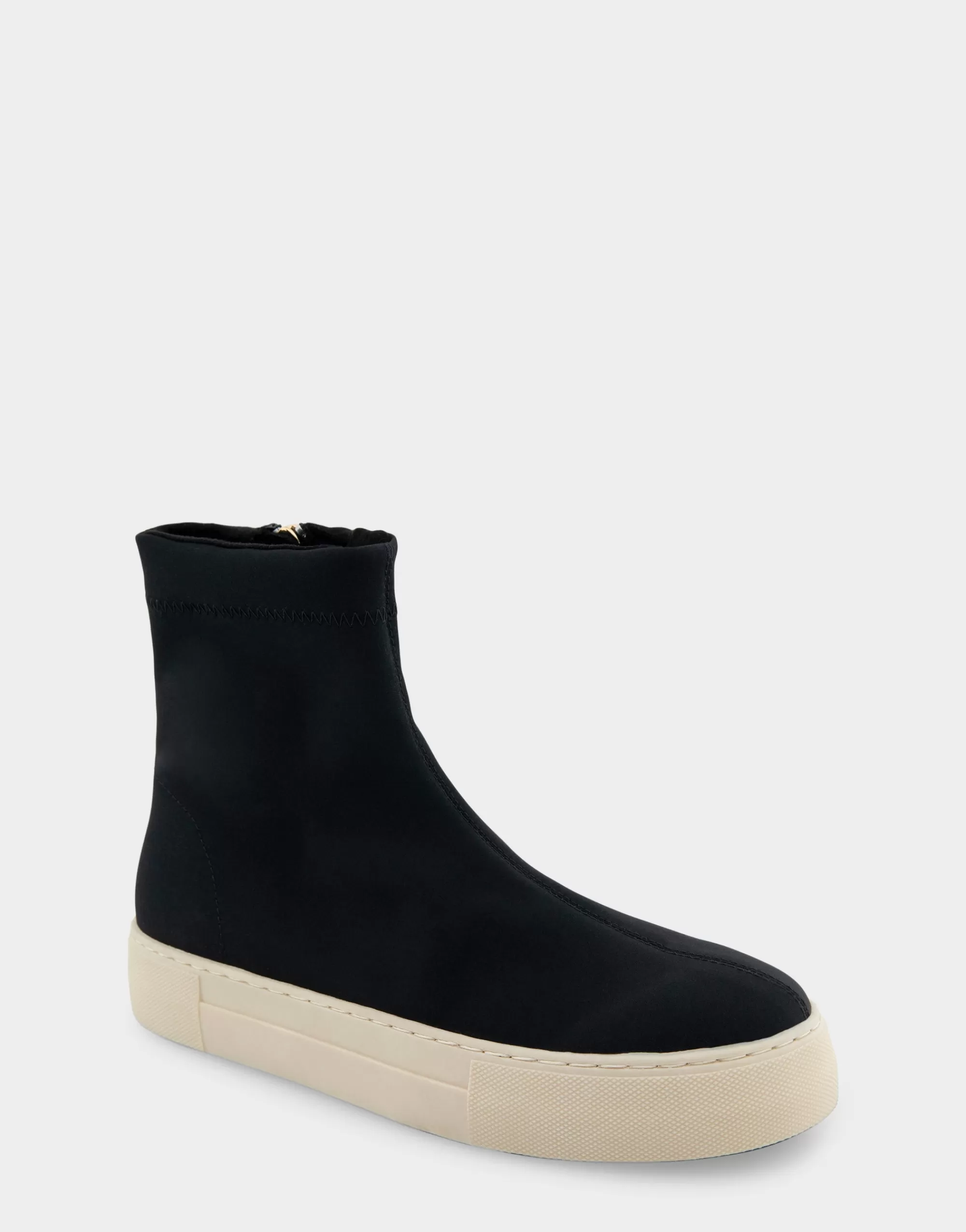 Aerosoles Flatforms | Wedges*Comfortable Women's Stretch Sock Hidden Wedge Flatform Sneaker in Black Stretch Gabardine Fabric Fabric