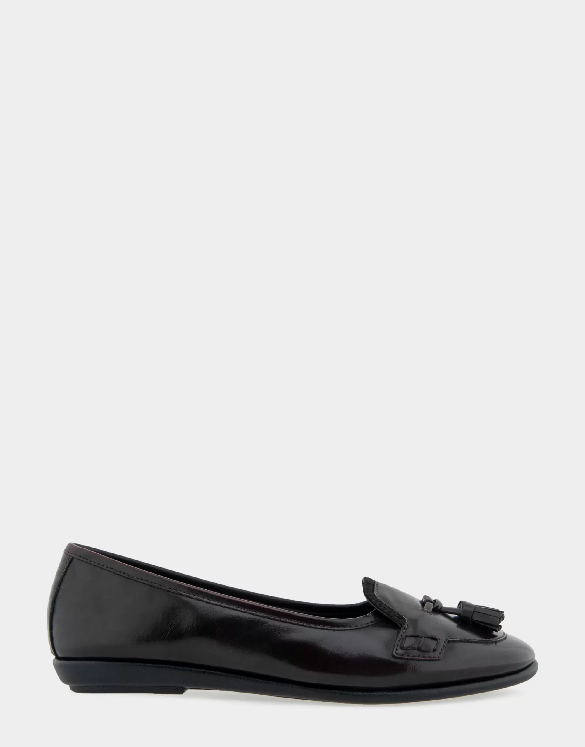 Aerosoles Dress | Ballet*Comfortable Women's Tailored Ballet Flat With Mini Tassels in Burgundy Burnished Faux Leather/faux Suede Faux Leather