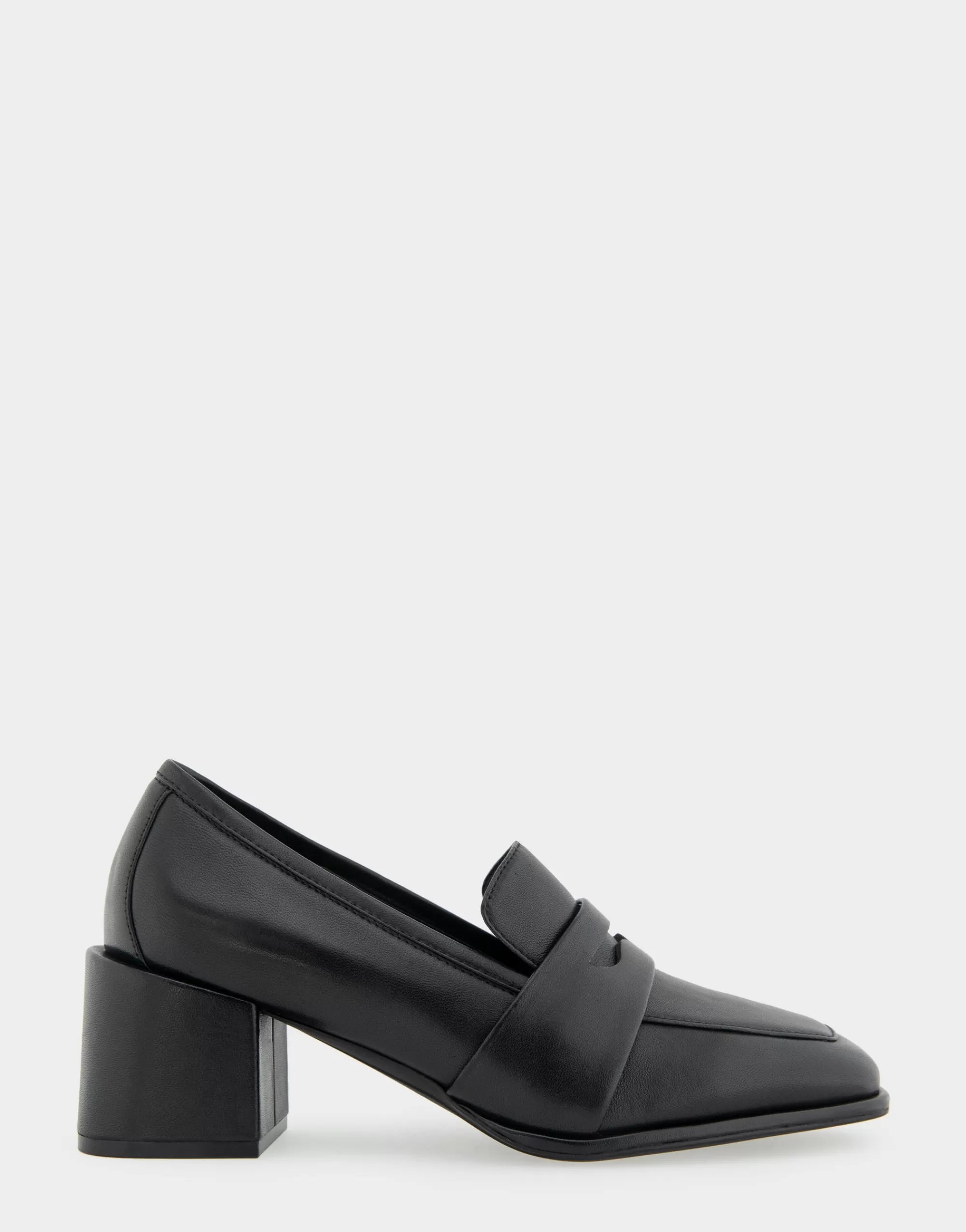 Aerosoles Loafers*Comfortable Women's Tailored Block Heel Loafer in Black Leather Leather