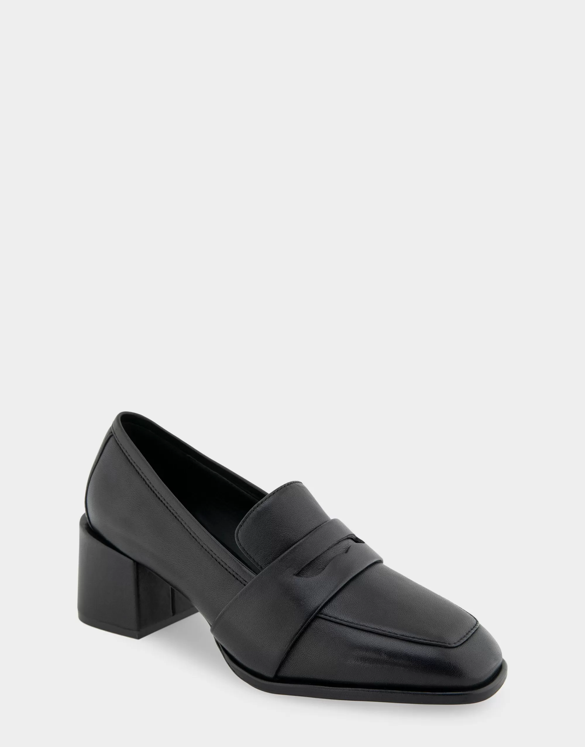 Aerosoles Loafers*Comfortable Women's Tailored Block Heel Loafer in Black Leather Leather