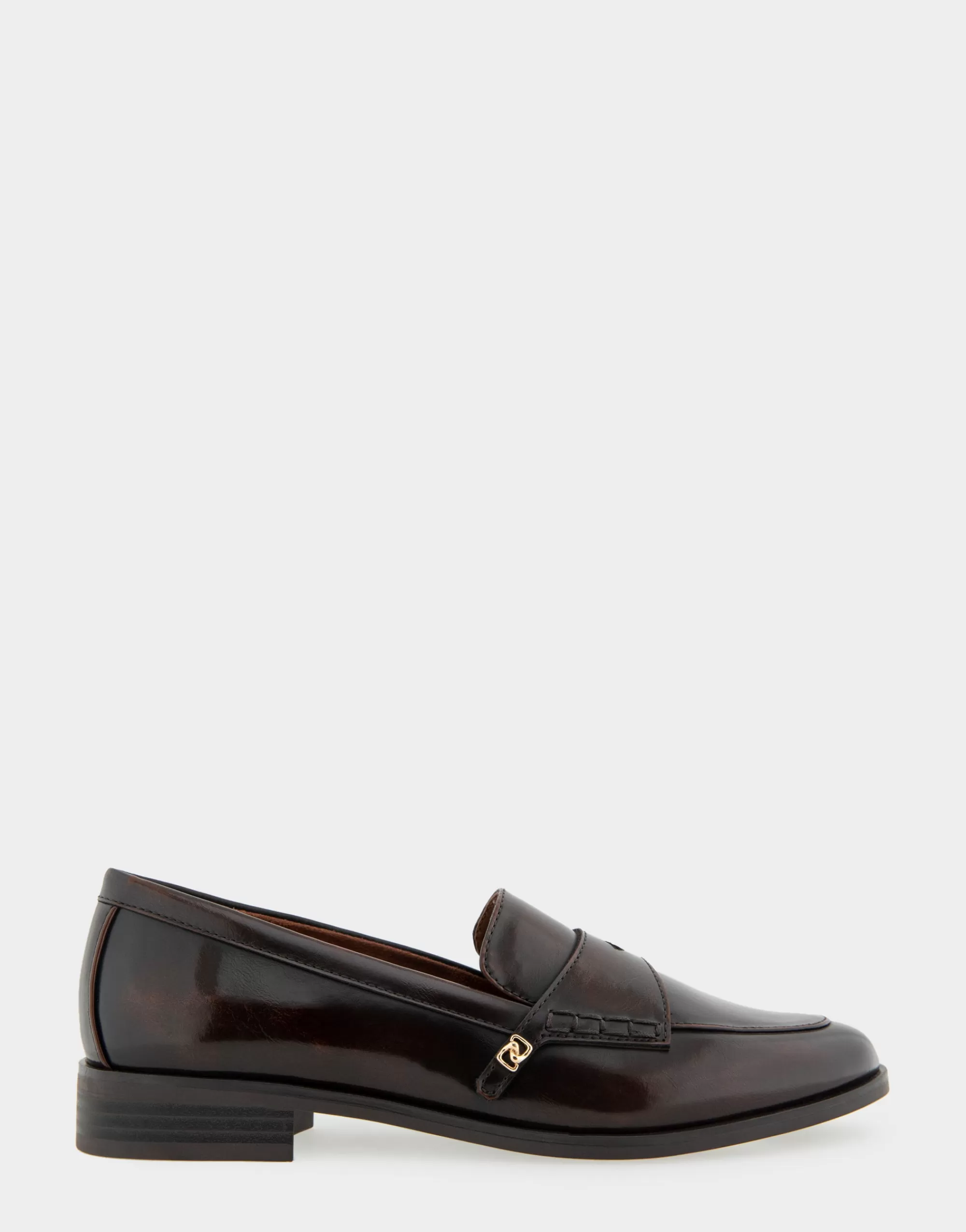 Aerosoles Wide Width Flats | Loafers*Comfortable Women's Tailored Dress Loafer With Signature Metal Detail in Tan Burnished Faux Leather Faux Leather