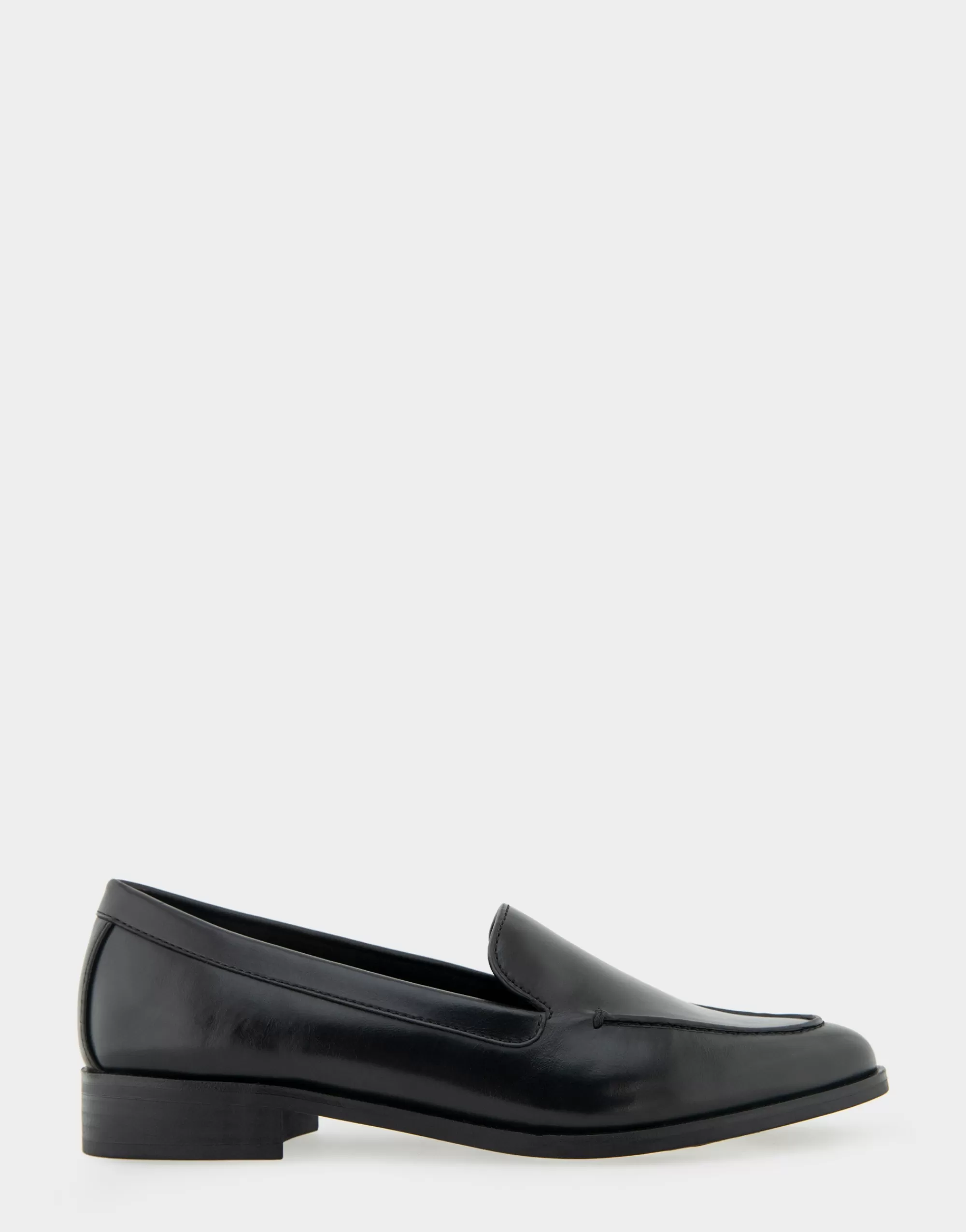 Aerosoles Wide Width Flats | Loafers*Comfortable Women's Tailored Loafer in Black Burnished Faux Leather Faux Leather