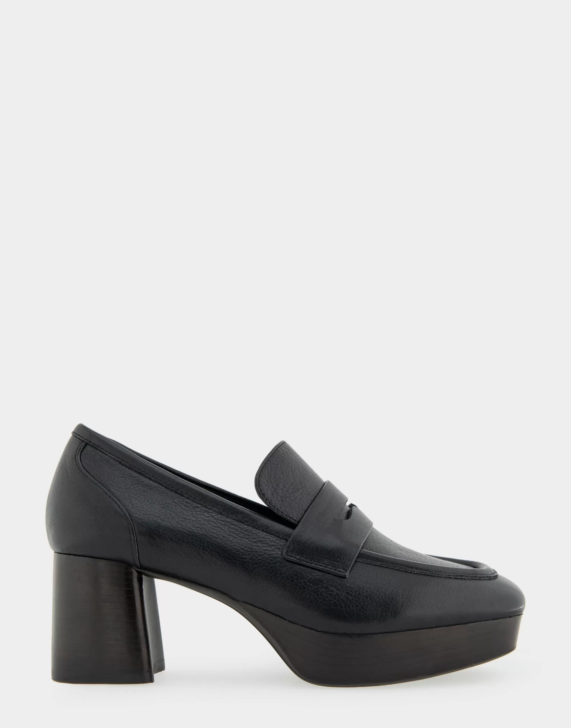Aerosoles Loafers*Comfortable Women's Tailored Platform Loafer in Black Leather