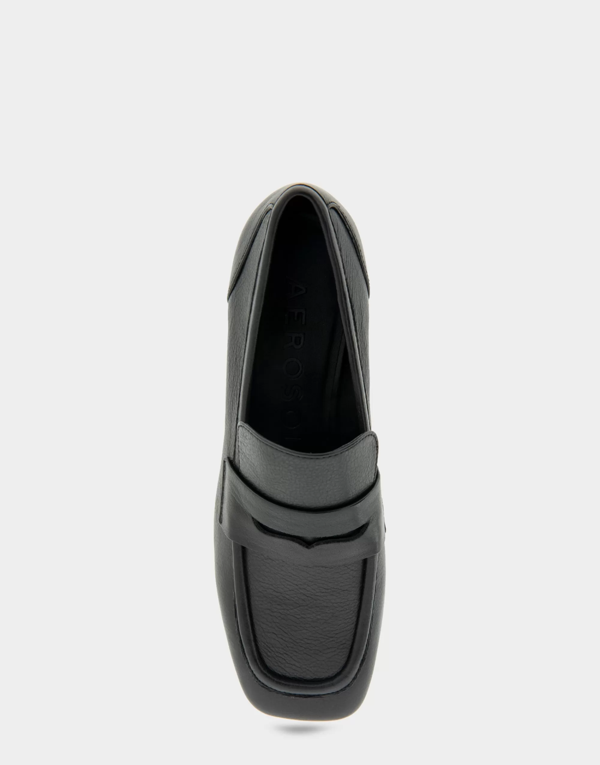 Aerosoles Loafers*Comfortable Women's Tailored Platform Loafer in Black Leather