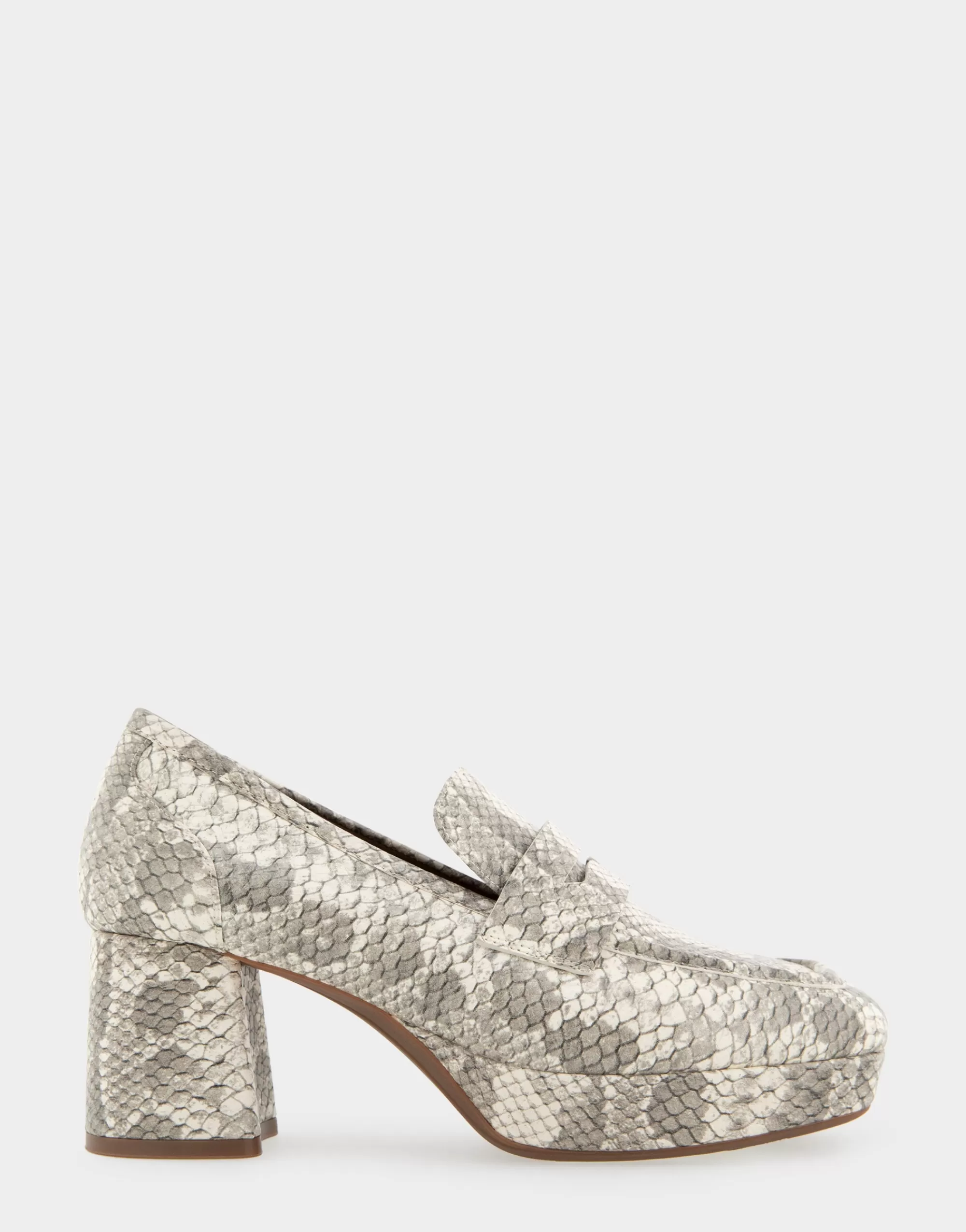 Aerosoles Loafers*Comfortable Women's Tailored Platform Loafer in Roccia Snake Print Embossed Leather