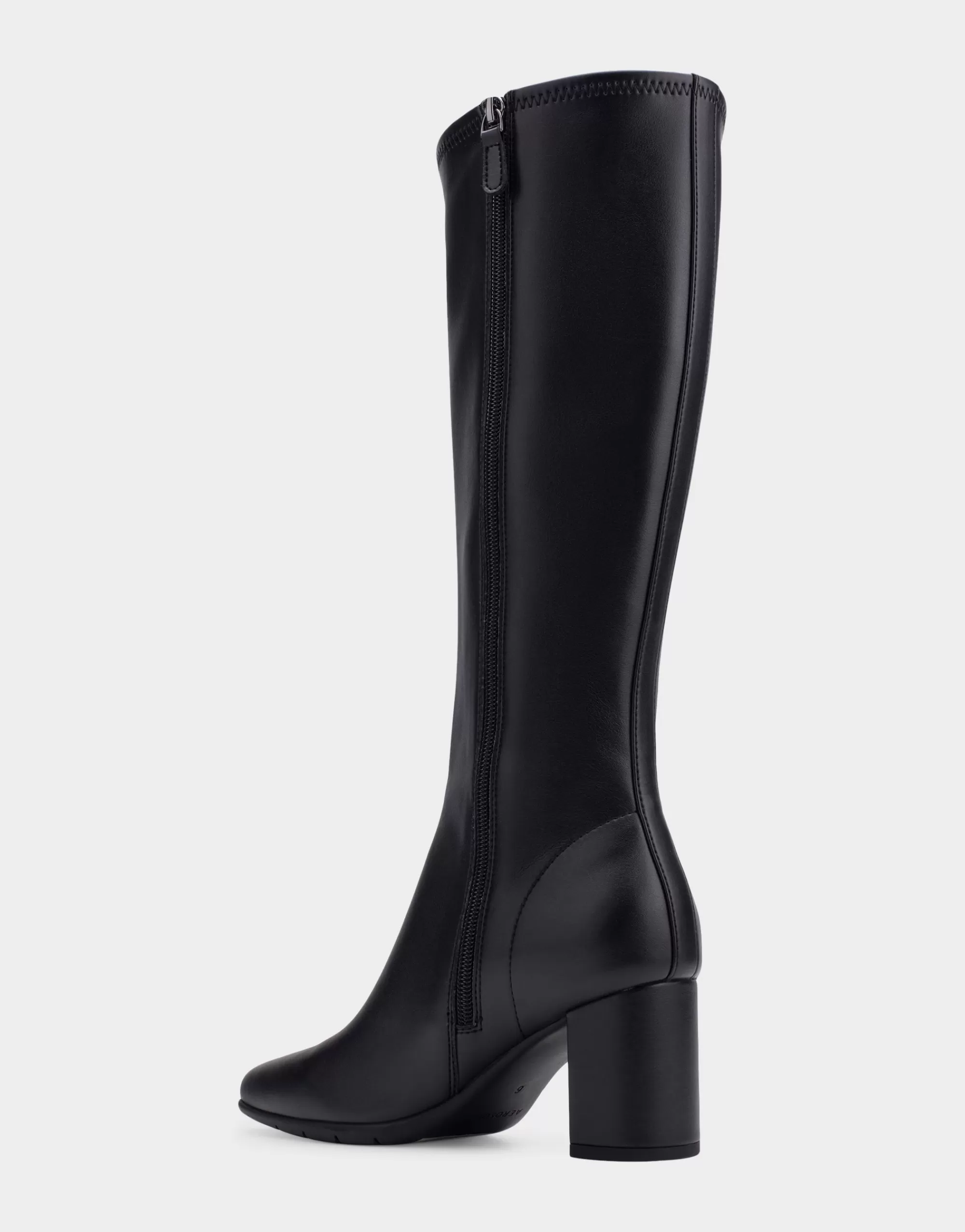 Aerosoles Wide Width Boots | Heeled Boots*Comfortable Women's Tall Shaft Boot in Black Faux Leather