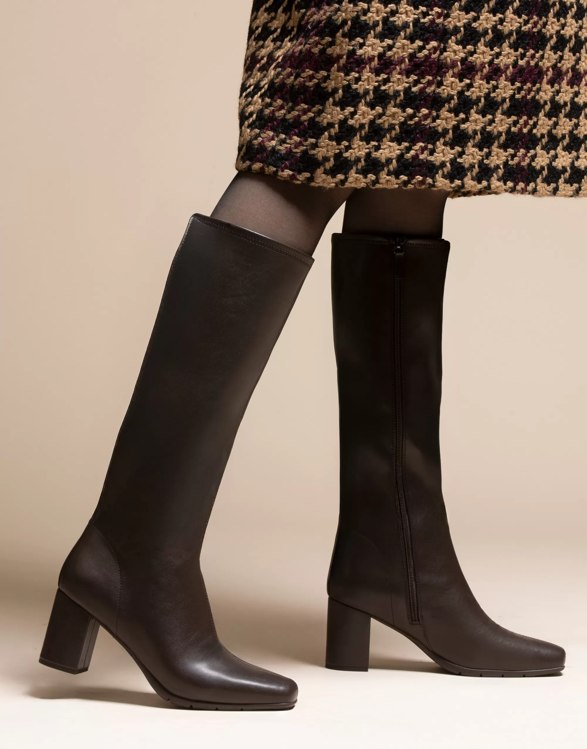 Aerosoles Heeled Boots | Tall Boots*Comfortable Women's Tall Shaft Boot in Brown Faux Leather