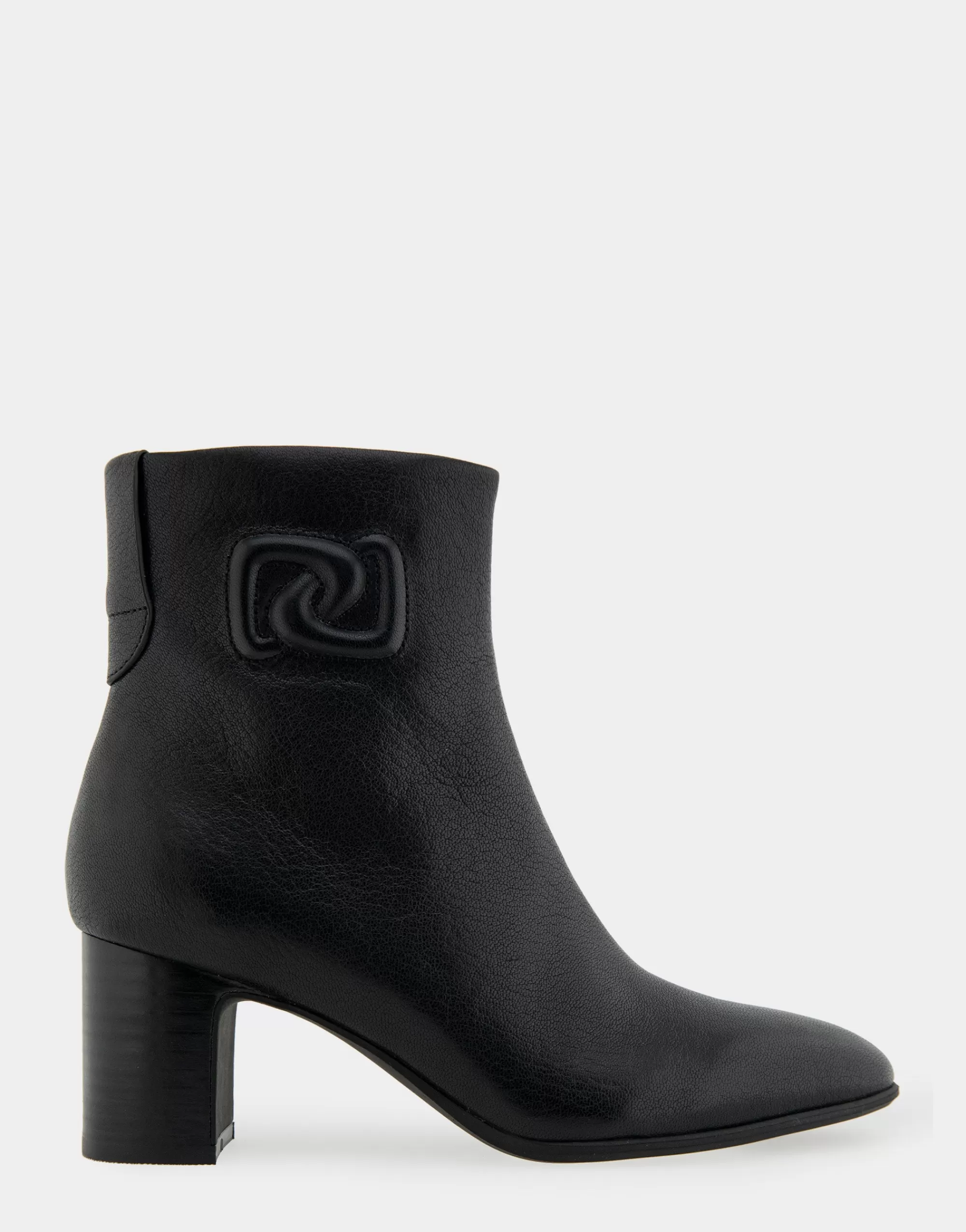 Aerosoles Heeled Boots | Ankle Boots*Comfortable Women's Tapered Toe Covered Heel Bootie in Black Leather