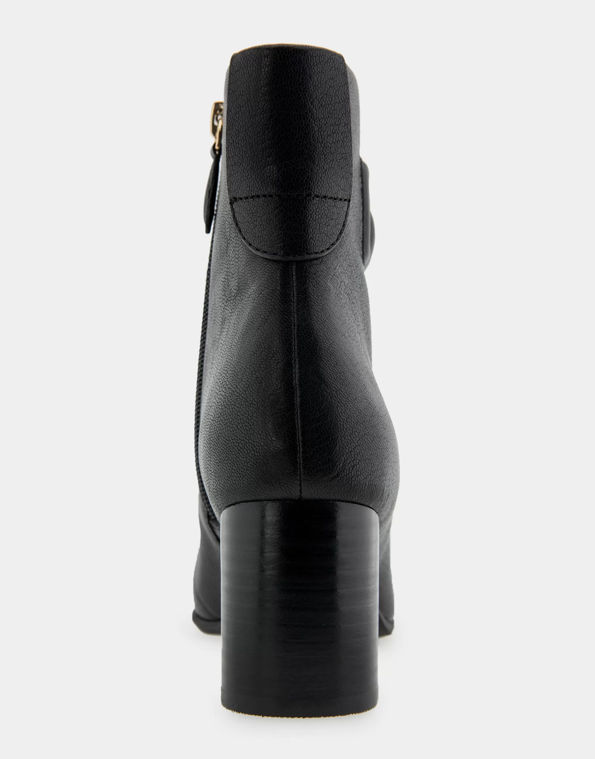 Aerosoles Heeled Boots | Ankle Boots*Comfortable Women's Tapered Toe Covered Heel Bootie in Black Leather