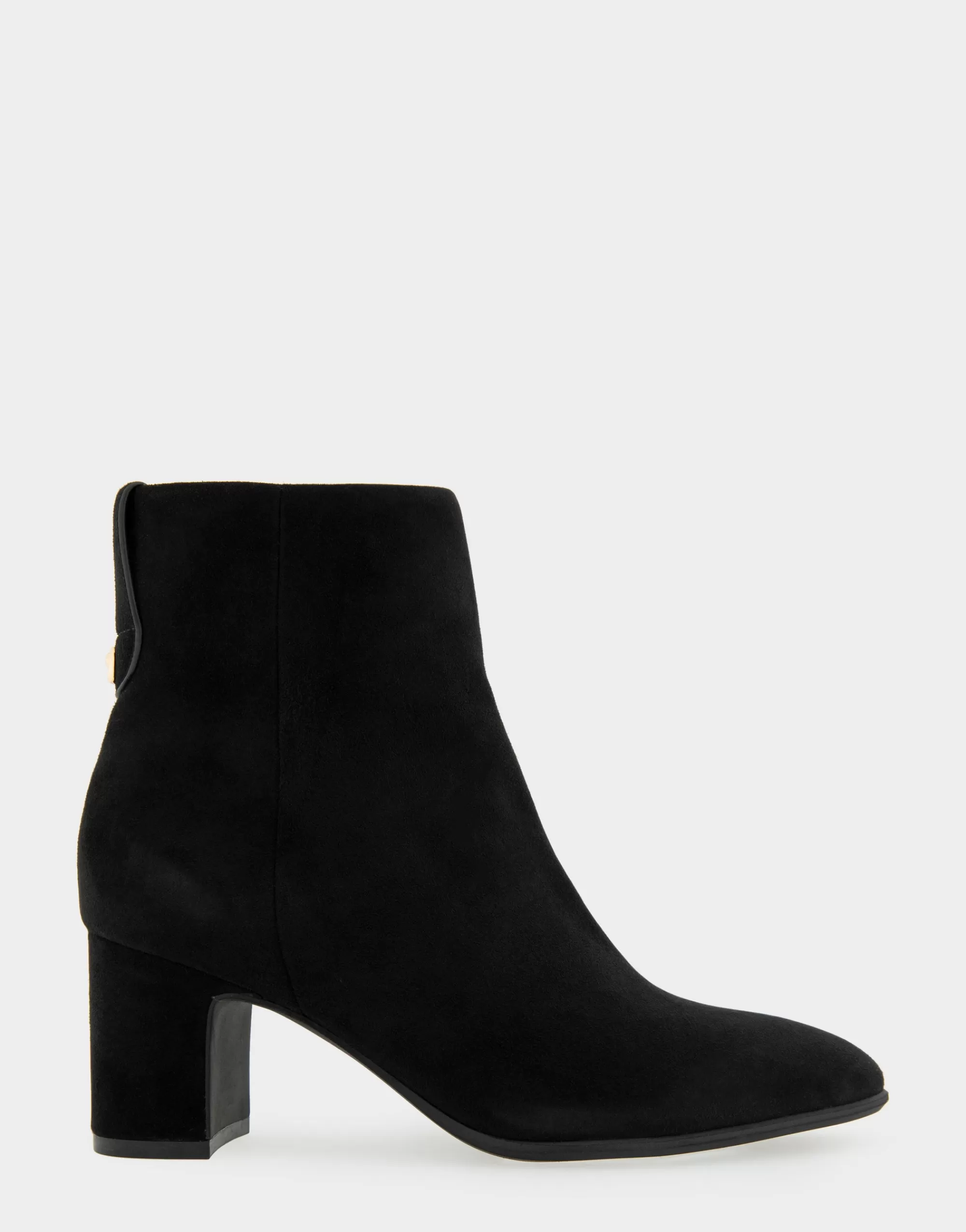 Aerosoles Heeled Boots | Ankle Boots*Comfortable Women's Tapered Toe Covered Heel Bootie in Black Suede