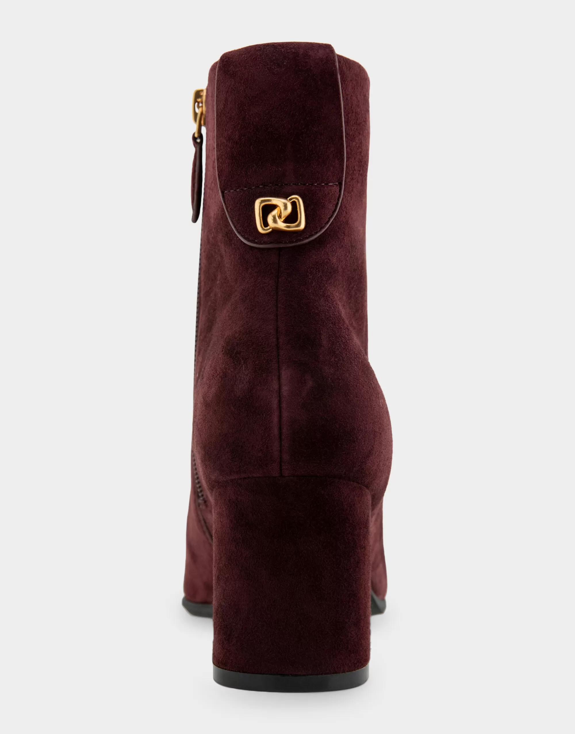 Aerosoles Heeled Boots | Ankle Boots*Comfortable Women's Tapered Toe Covered Heel Bootie in Deep Aubergine Suede