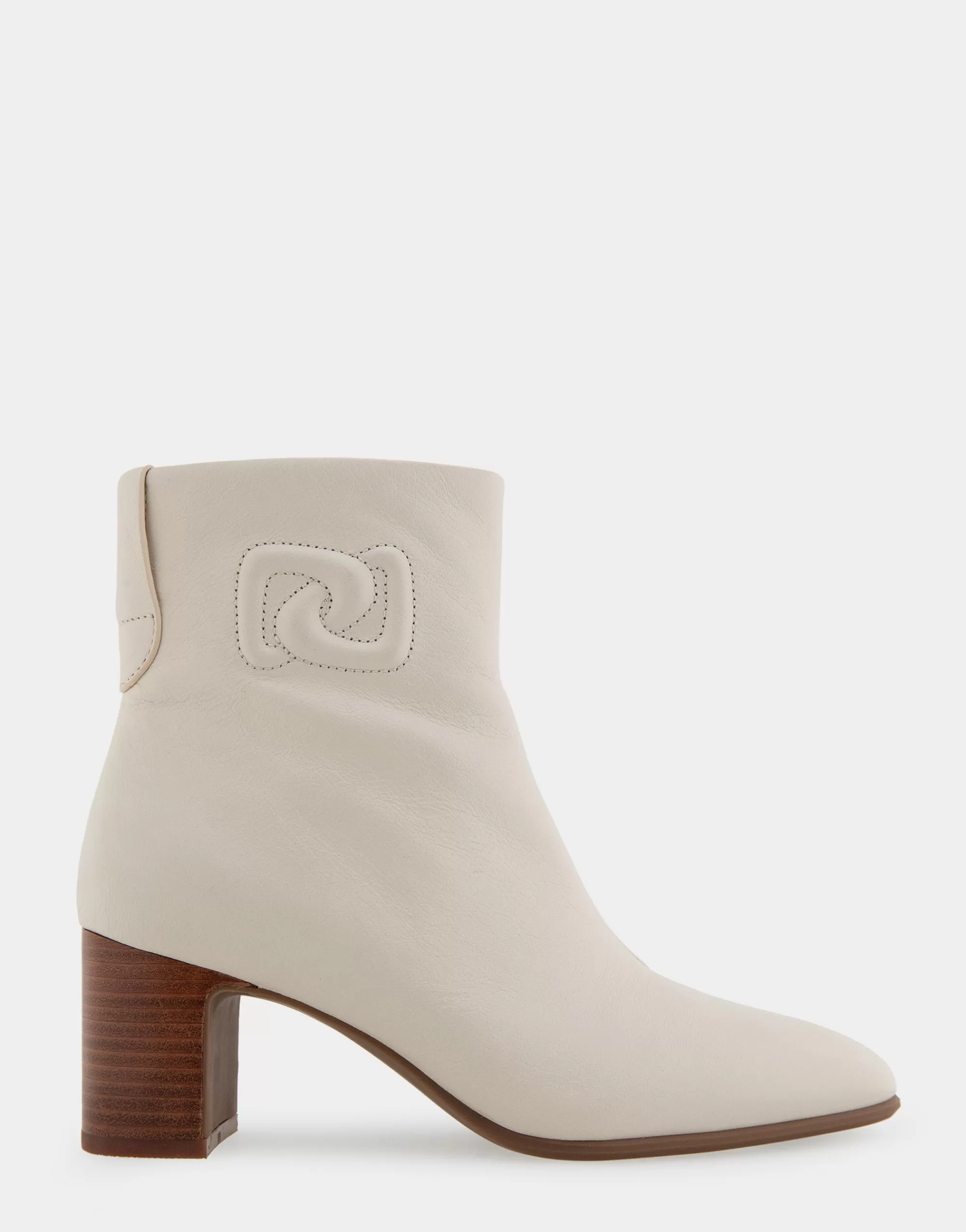 Aerosoles Heeled Boots | Ankle Boots*Comfortable Women's Tapered Toe Covered Heel Bootie in Eggnog Leather
