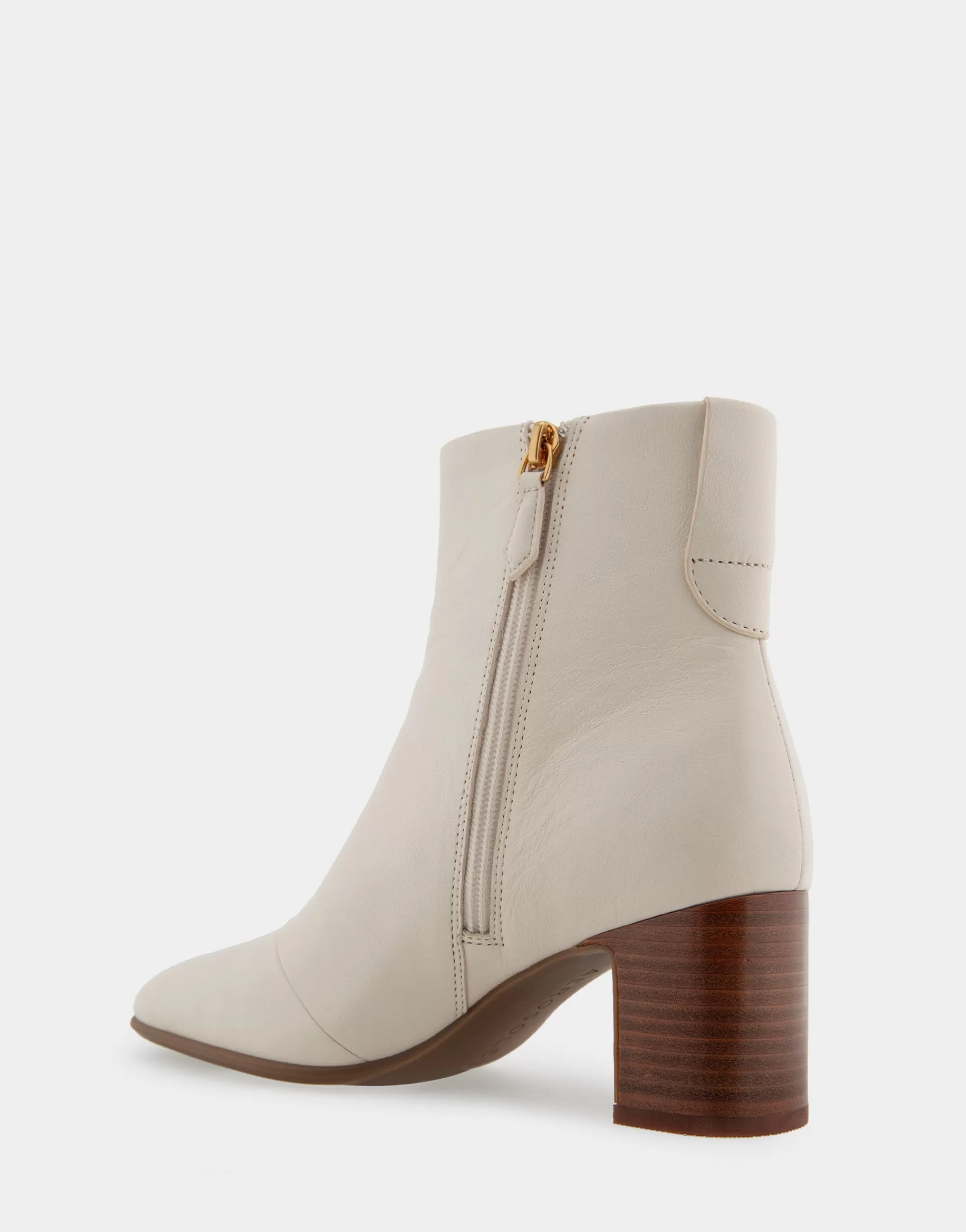 Aerosoles Heeled Boots | Ankle Boots*Comfortable Women's Tapered Toe Covered Heel Bootie in Eggnog Leather