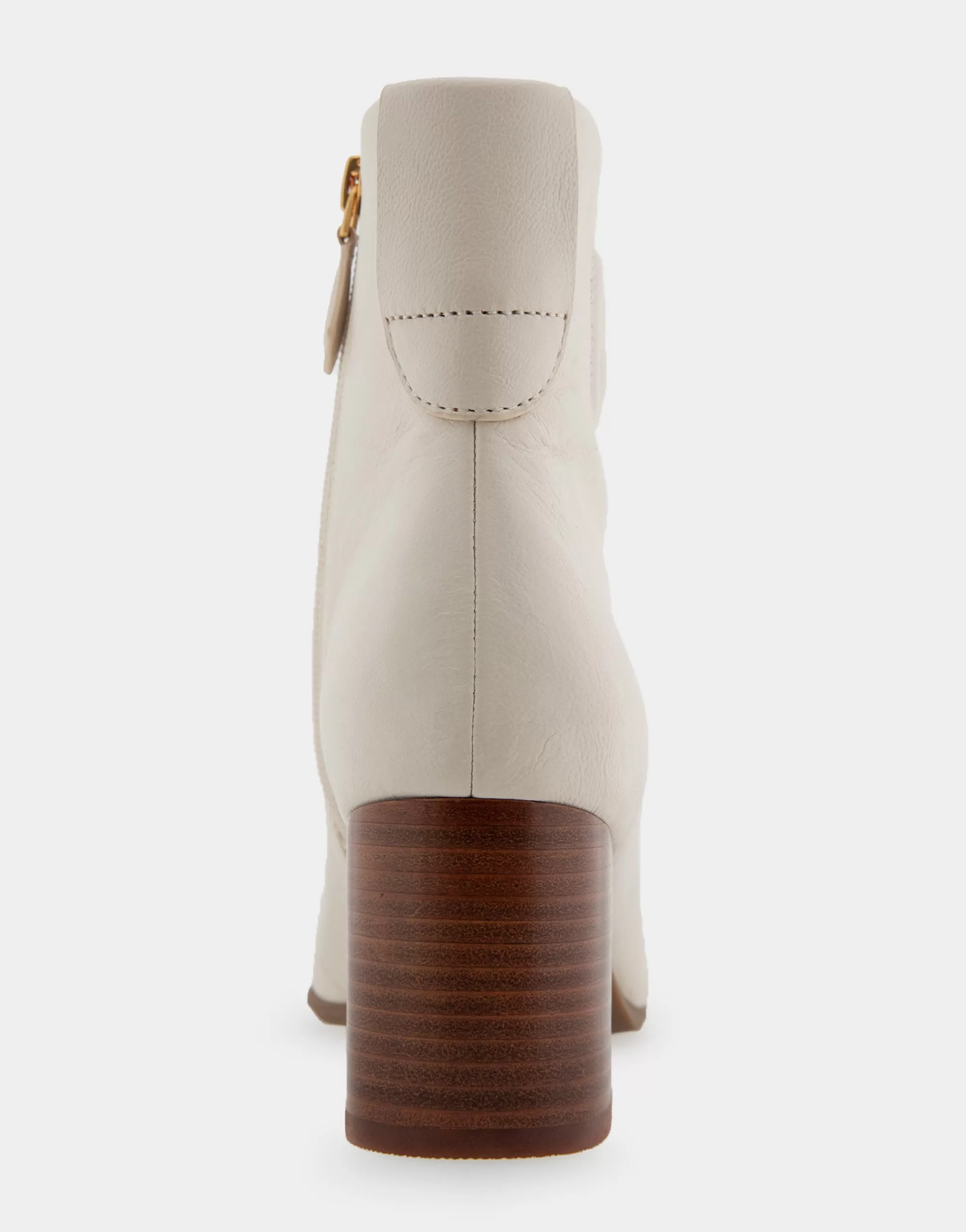 Aerosoles Heeled Boots | Ankle Boots*Comfortable Women's Tapered Toe Covered Heel Bootie in Eggnog Leather