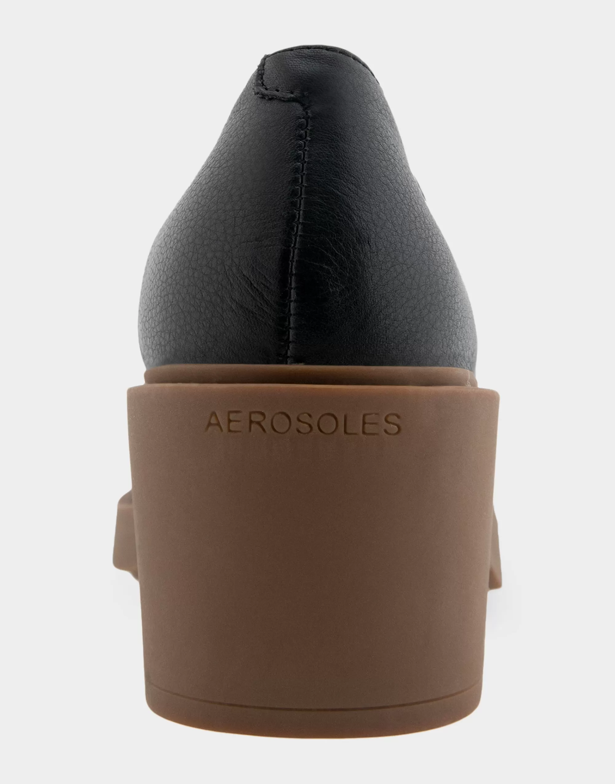 Aerosoles Platforms*Comfortable Women's Tasseled Platform Loafer in Black Leather Leather