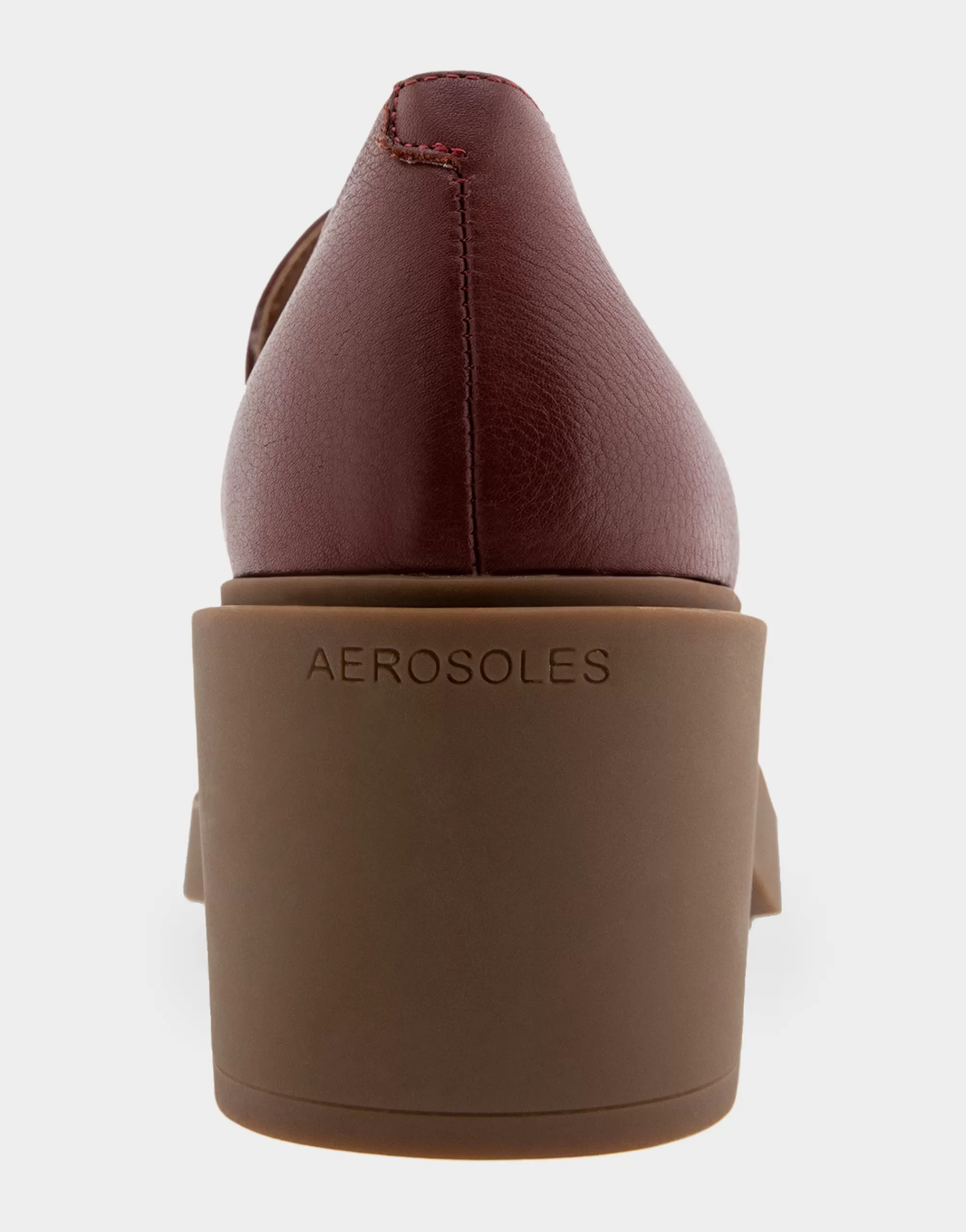 Aerosoles Platforms*Comfortable Women's Tasseled Platform Loafer in Clay Leather Leather
