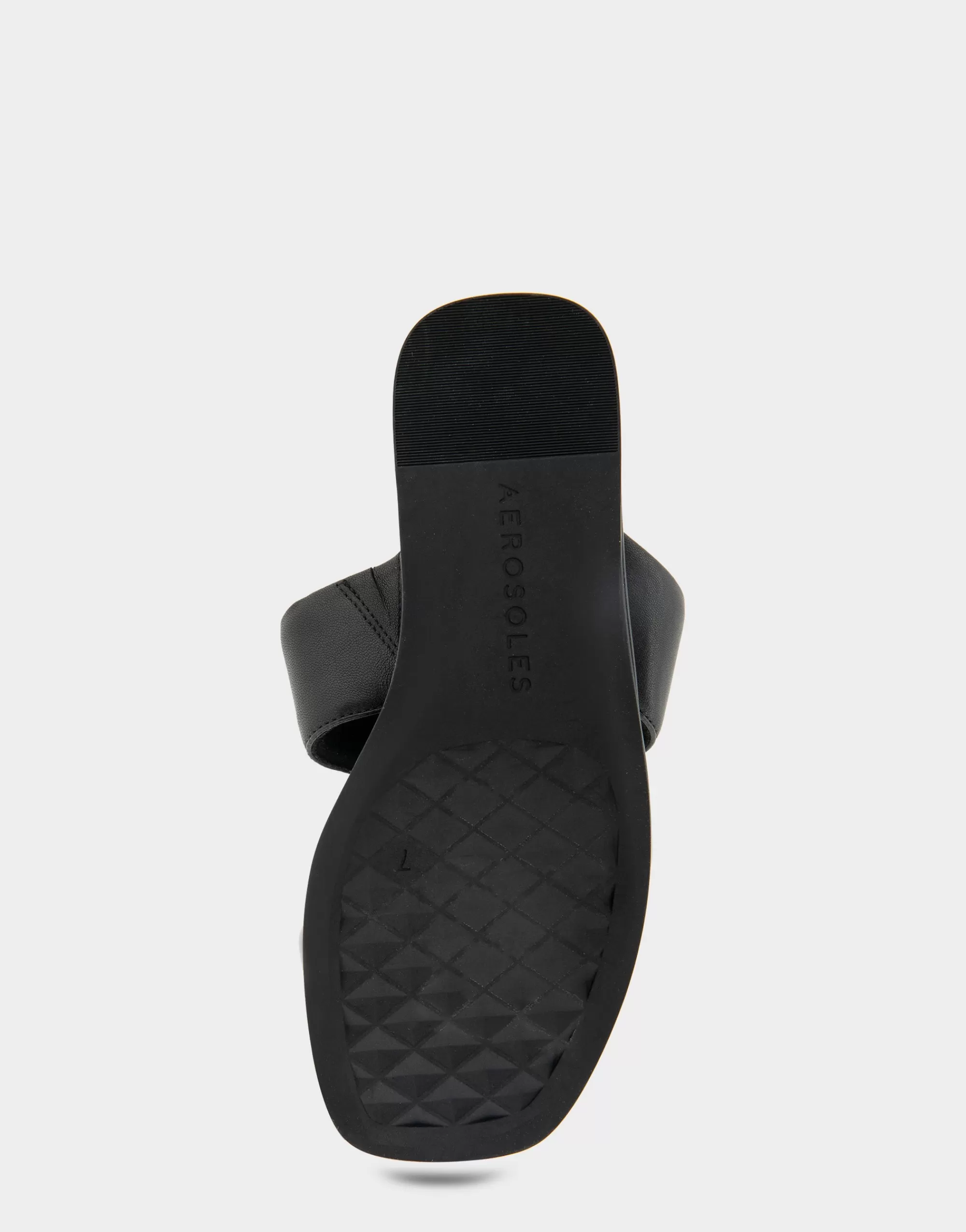 Aerosoles Wedges*Comfortable Women's Thong Mini Wedge Sandal in Black Leather