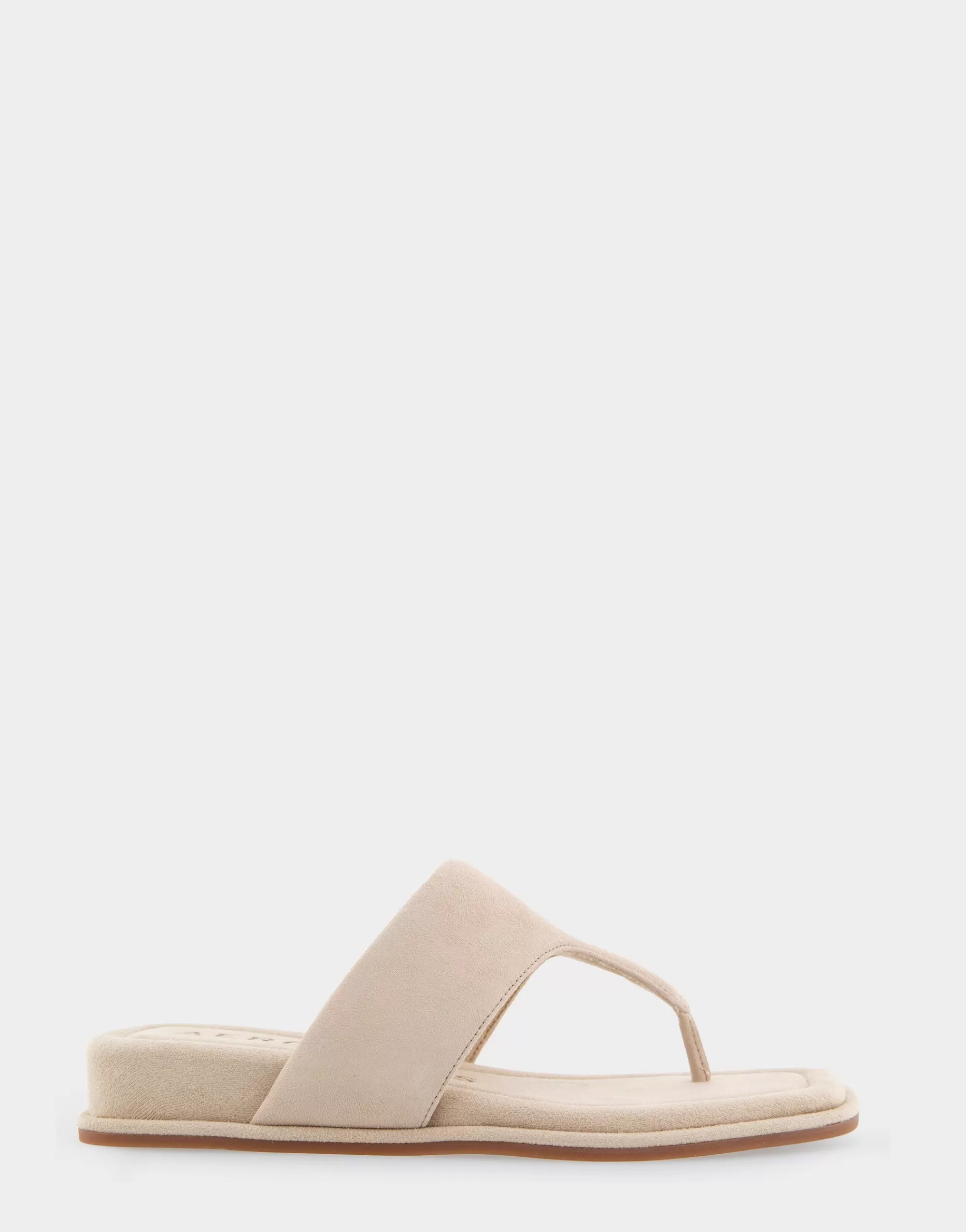 Aerosoles Wedges*Comfortable Women's Thong Mini Wedge Sandal in Pale Khaki Suede