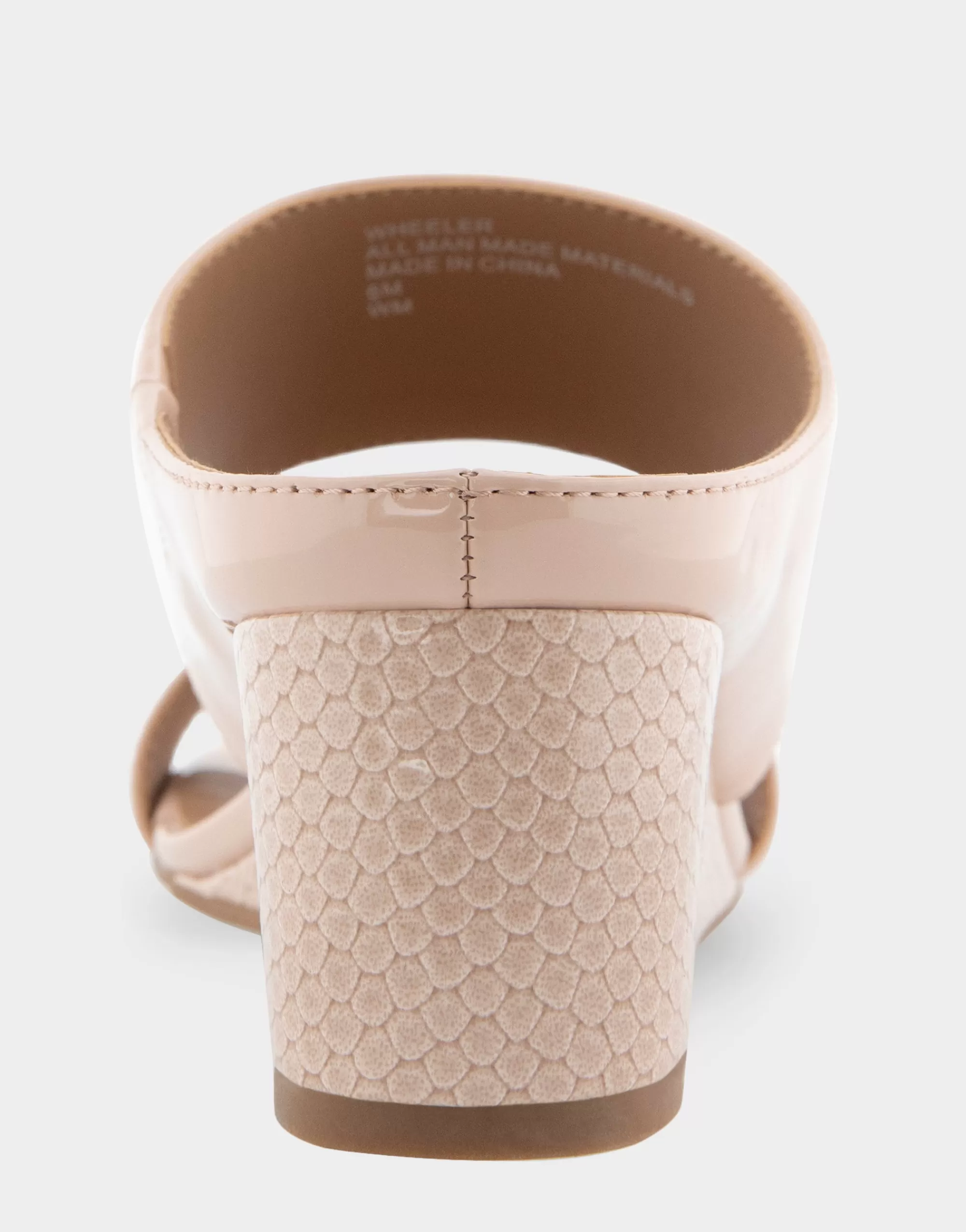 Aerosoles Wide Width Sandals | Wedges*Comfortable Women's Two Band Mid Wedge Slide Sandal in Cipria Faux Leather