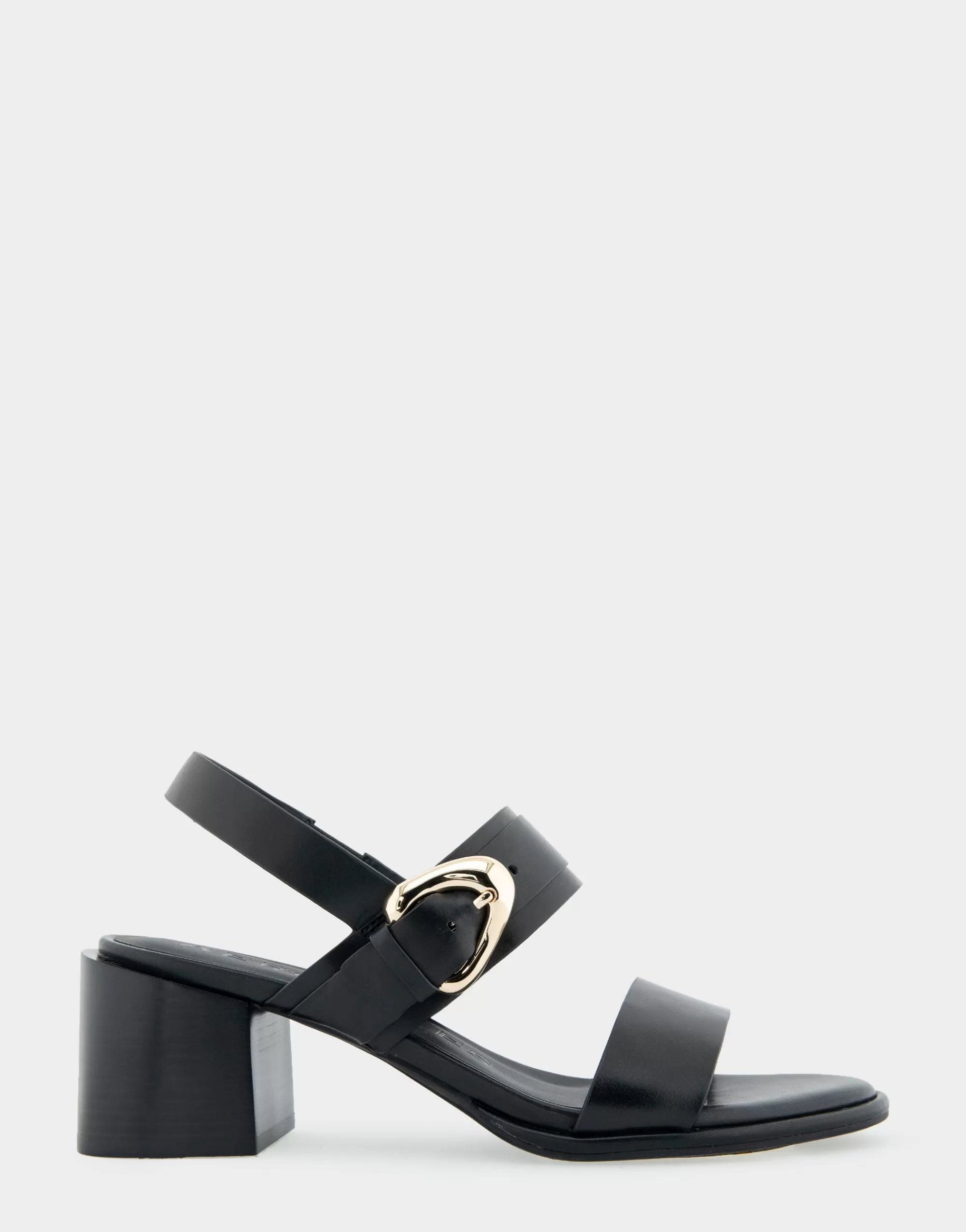 Aerosoles Dress*Comfortable Women's Two Band Slingback Block Heel Sandal in Black Leather