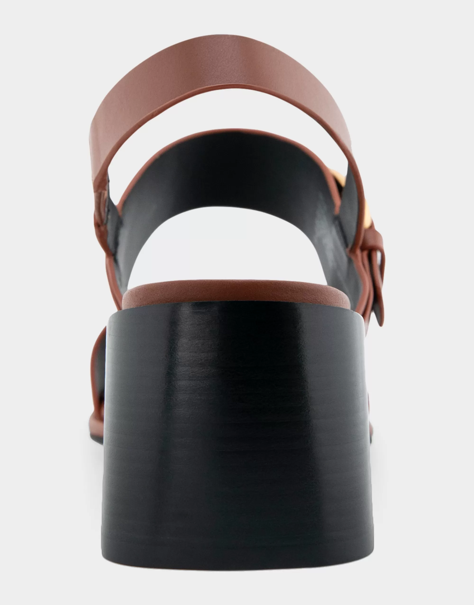 Aerosoles Dress*Comfortable Women's Two Band Slingback Block Heel Sandal in Gingerbread Leather