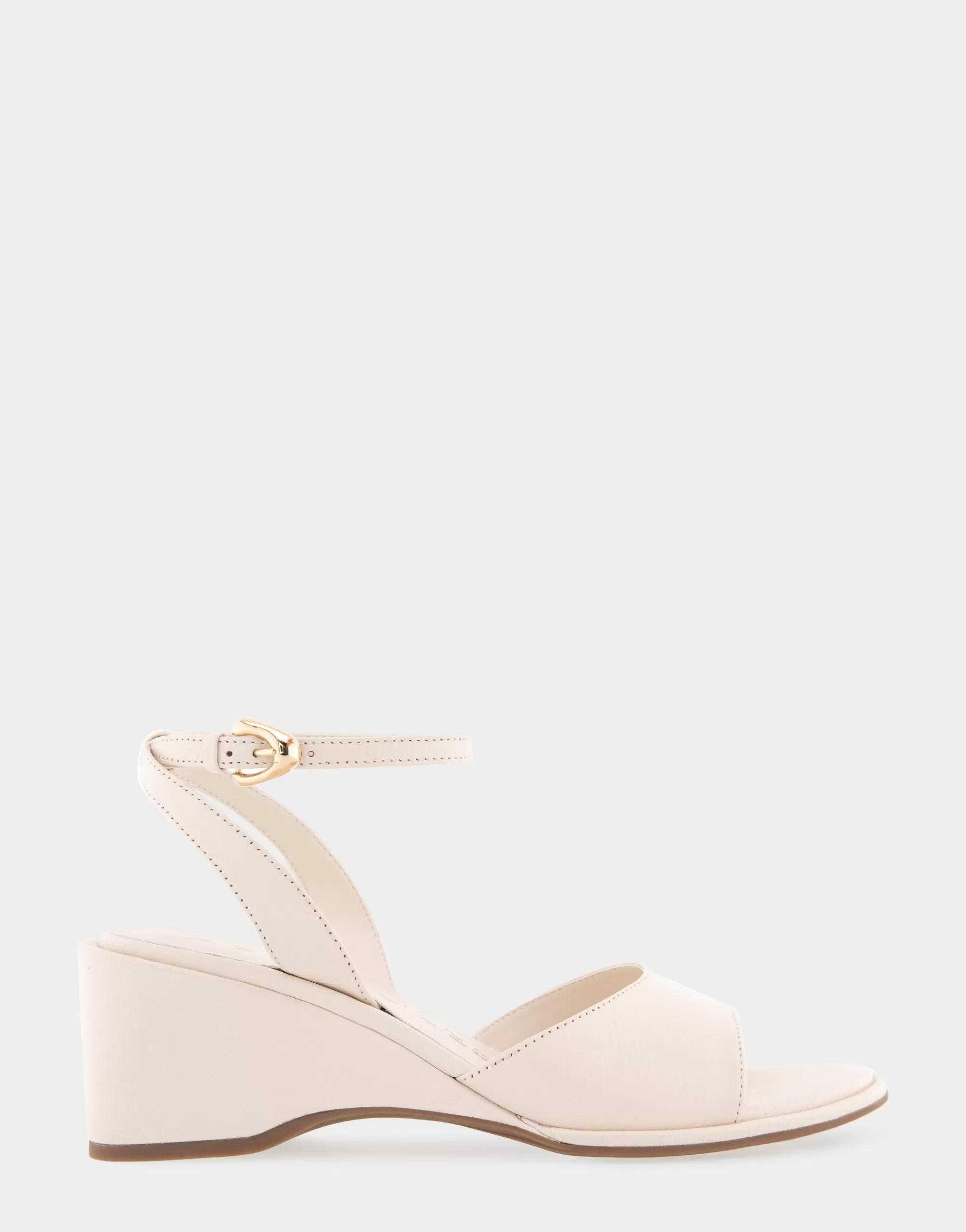 Aerosoles Dress | Wedges*Comfortable Women's Two Piece Ankle Strap Wedge Sandal in Eggnog Leather