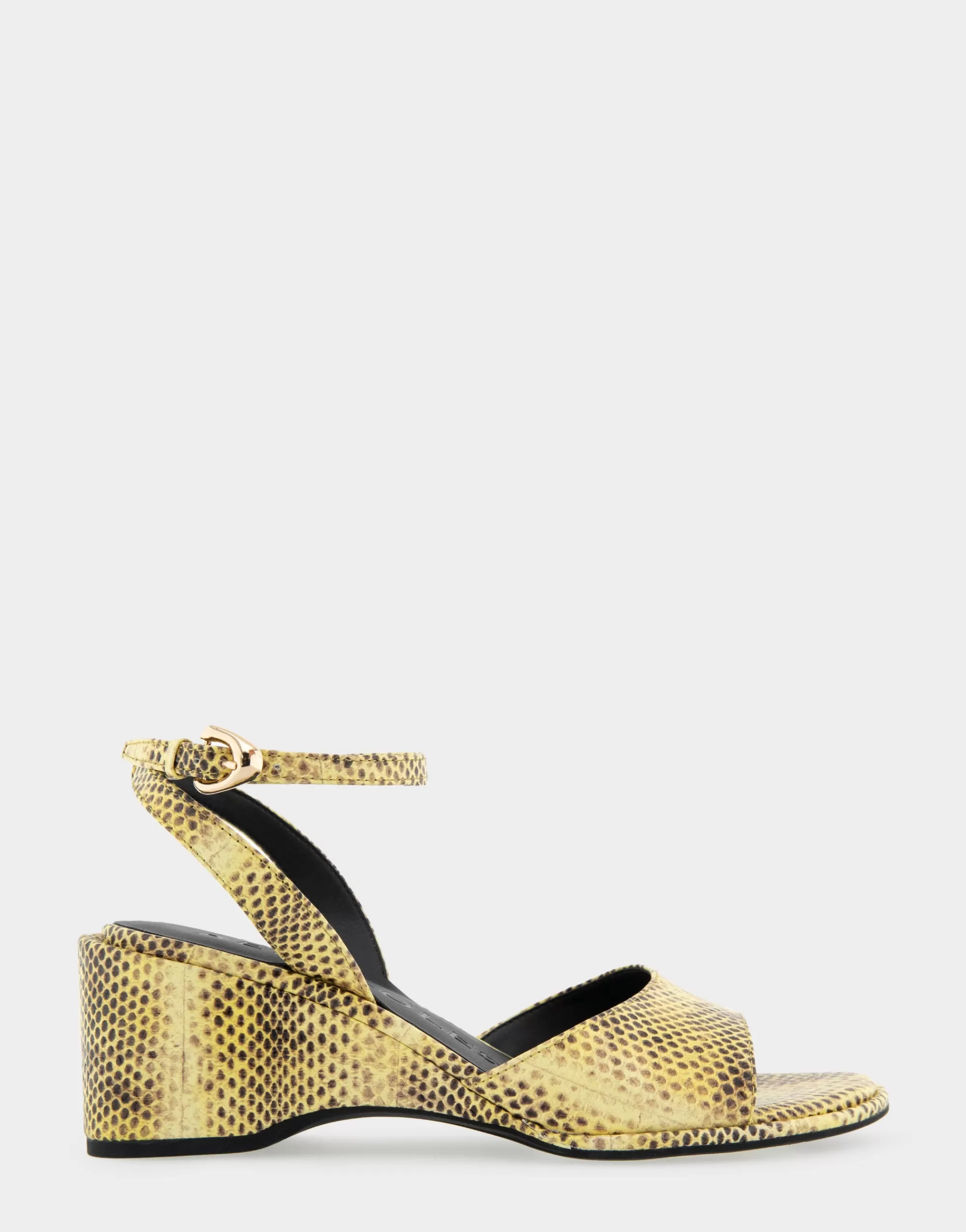 Aerosoles Dress | Wedges*Comfortable Women's Two Piece Ankle Strap Wedge Sandal in Green Sheen Leather