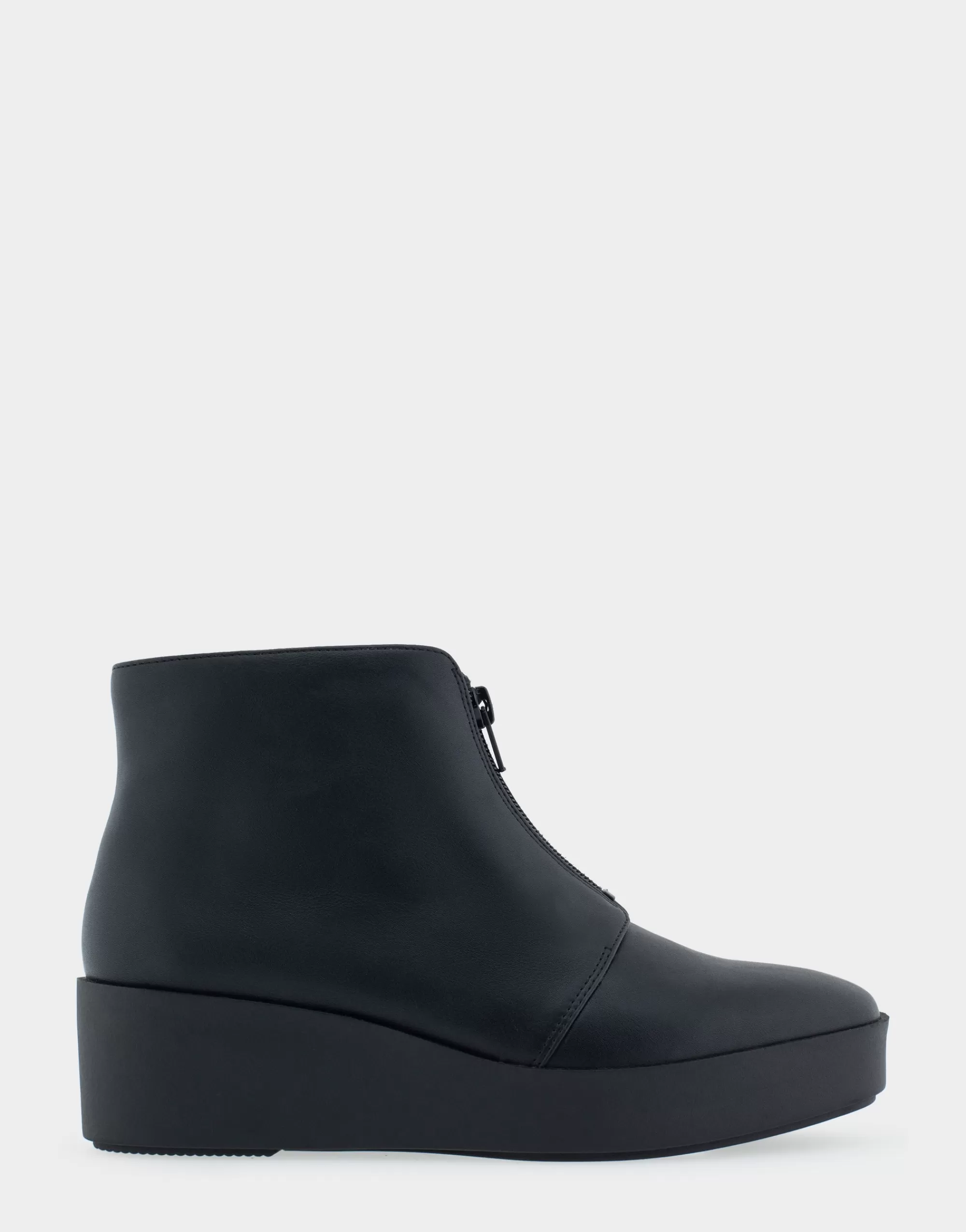 Aerosoles Ankle Boots | Wedges*Comfortable Women's Wedge Heel Ankle Boot in Black Faux Leather