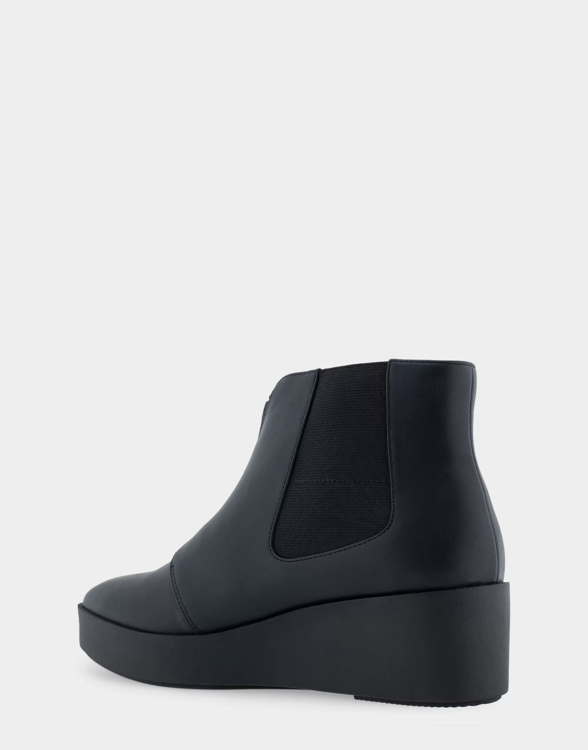 Aerosoles Ankle Boots | Wedges*Comfortable Women's Wedge Heel Ankle Boot in Black Faux Leather