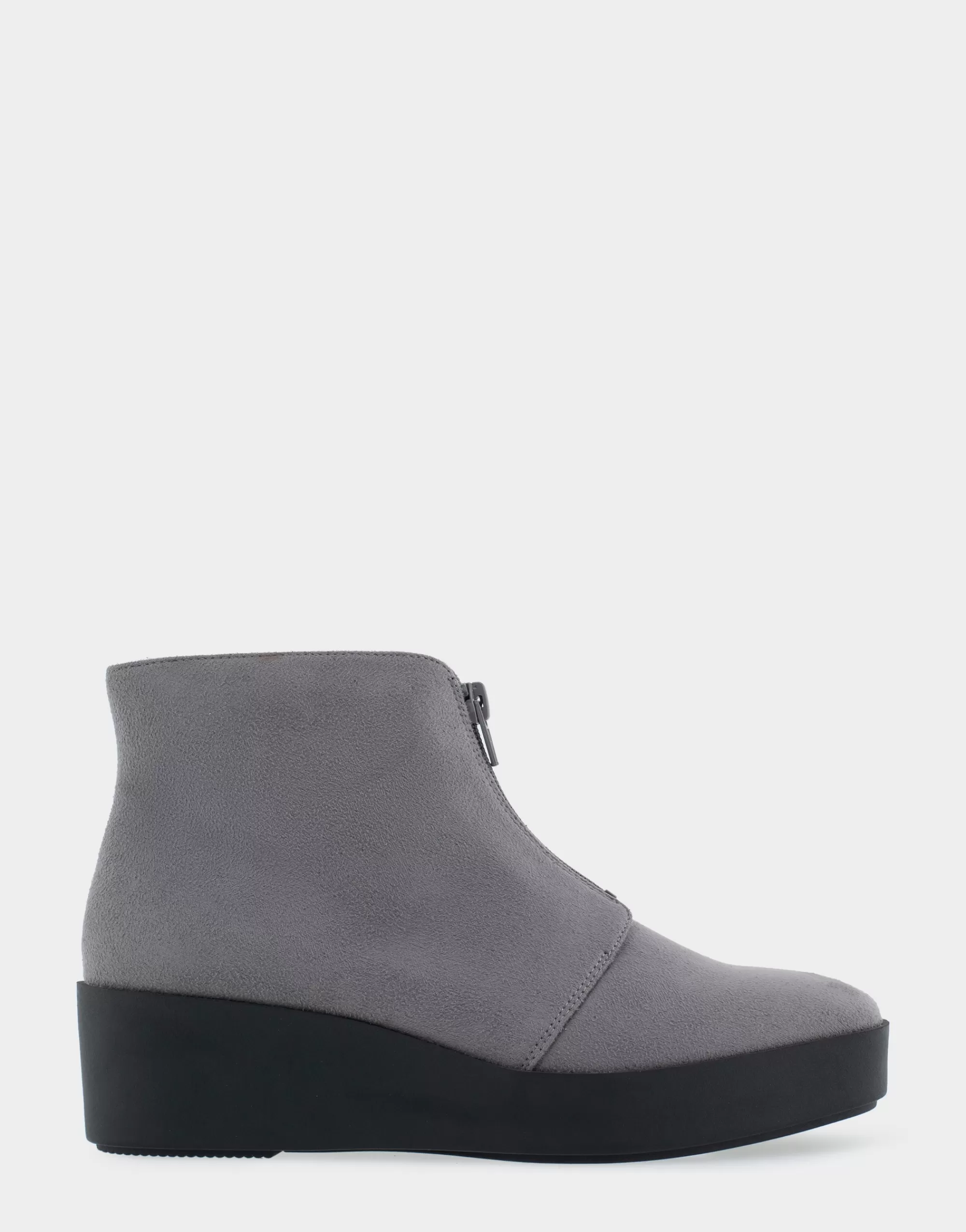 Aerosoles Ankle Boots | Wedges*Comfortable Women's Wedge Heel Ankle Boot in Dark Grey Faux Suede