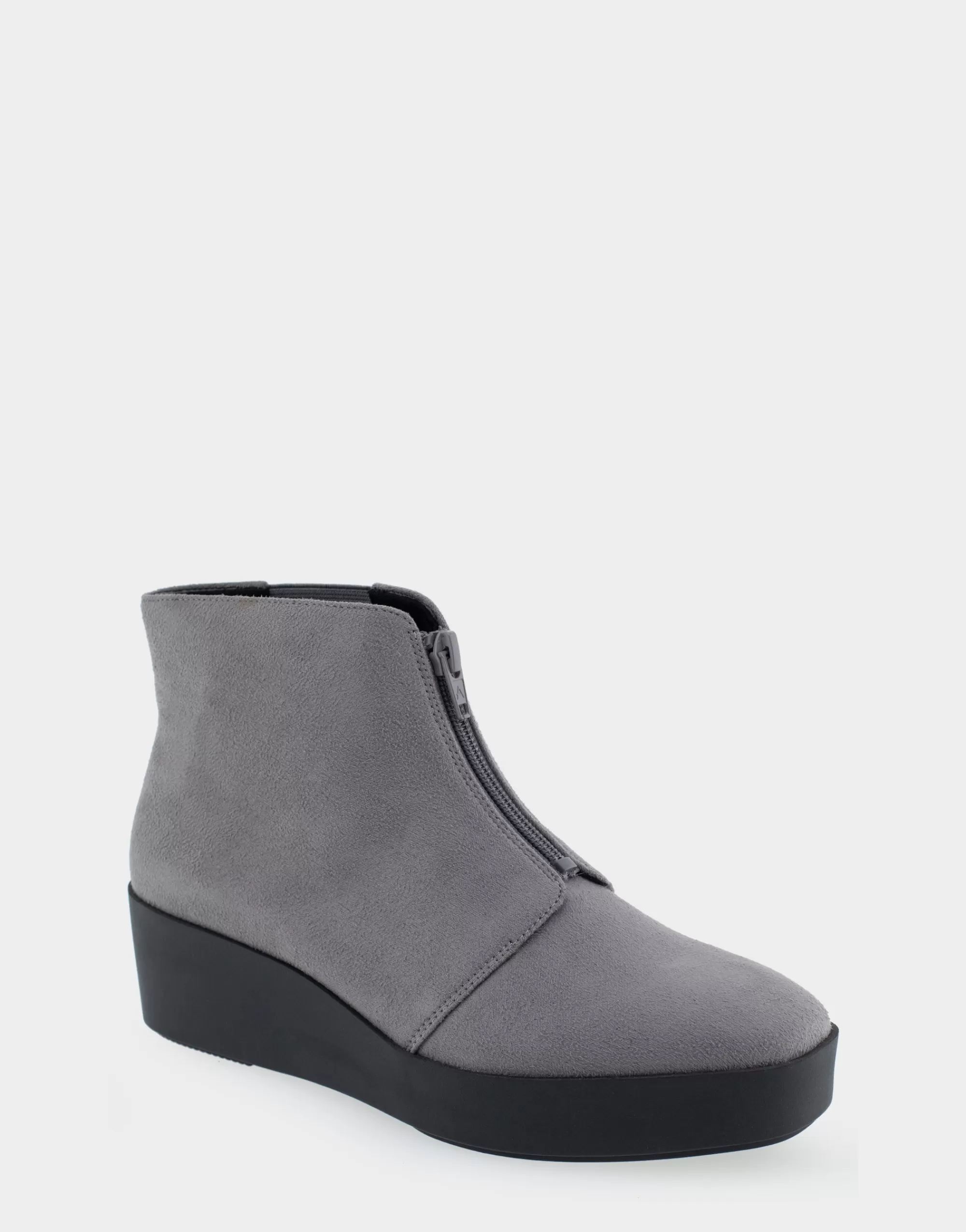 Aerosoles Ankle Boots | Wedges*Comfortable Women's Wedge Heel Ankle Boot in Dark Grey Faux Suede