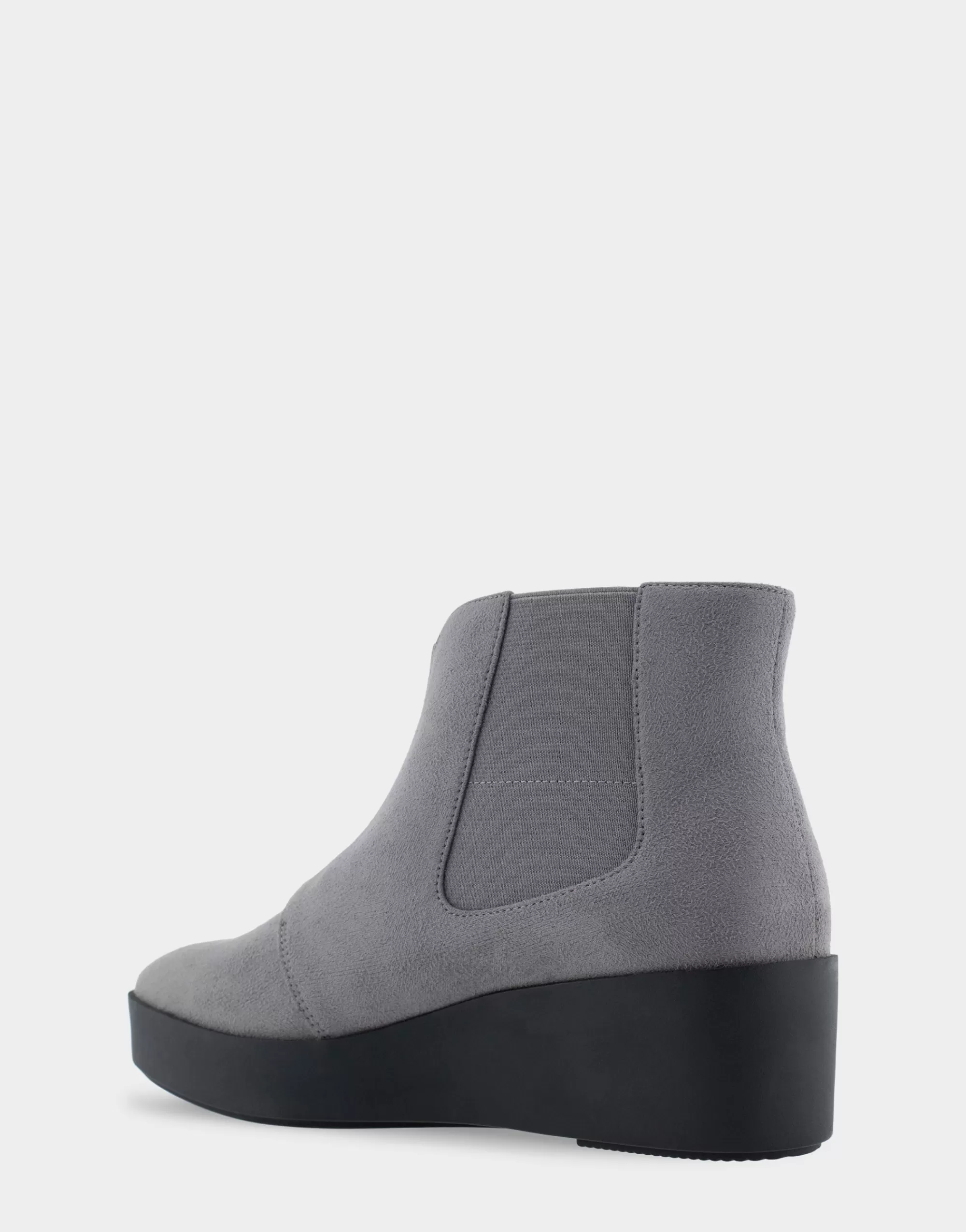 Aerosoles Ankle Boots | Wedges*Comfortable Women's Wedge Heel Ankle Boot in Dark Grey Faux Suede