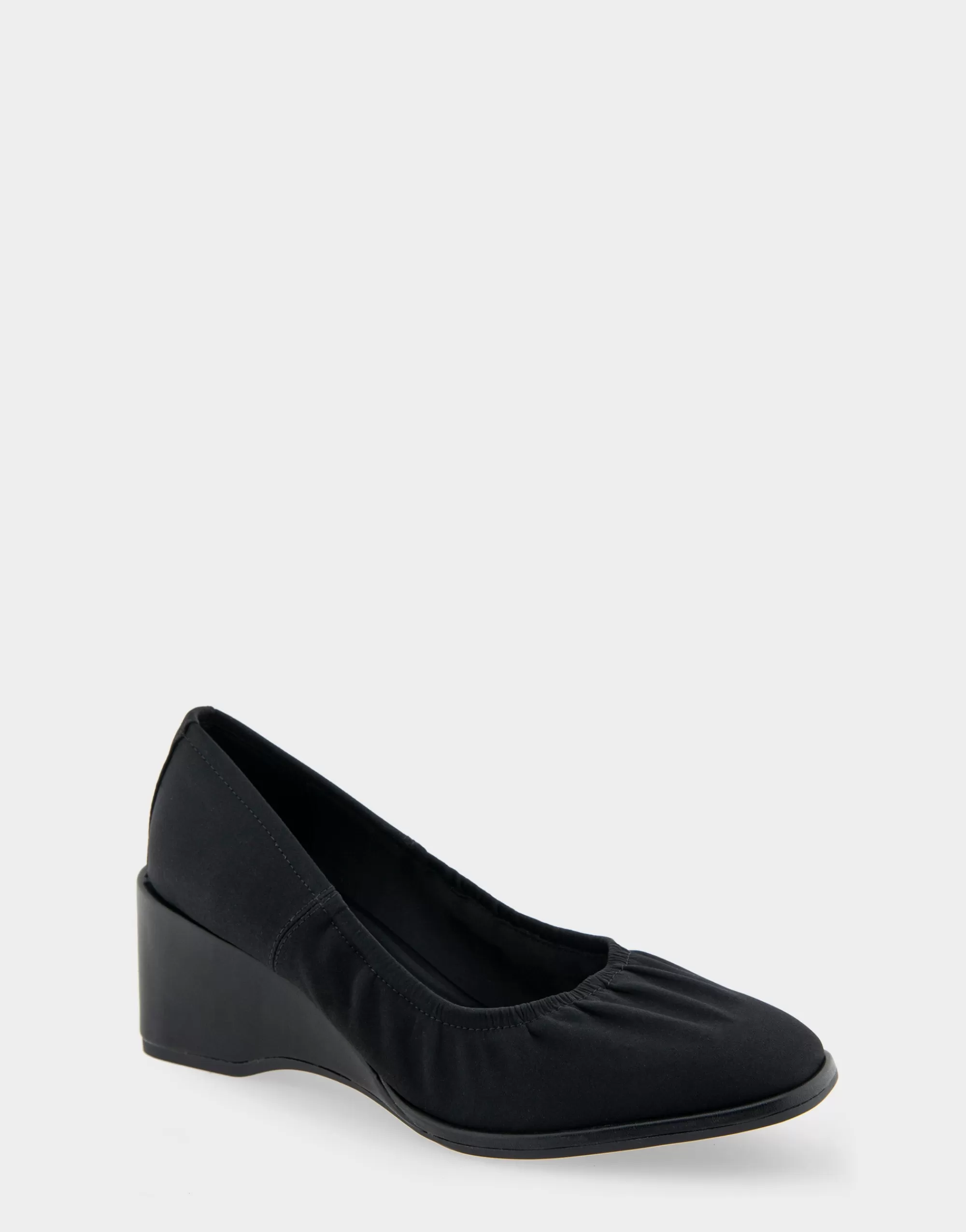 Aerosoles Clogs & Mules | Wedges*Comfortable Women's Wedge Pump in Black Gabardine Fabric