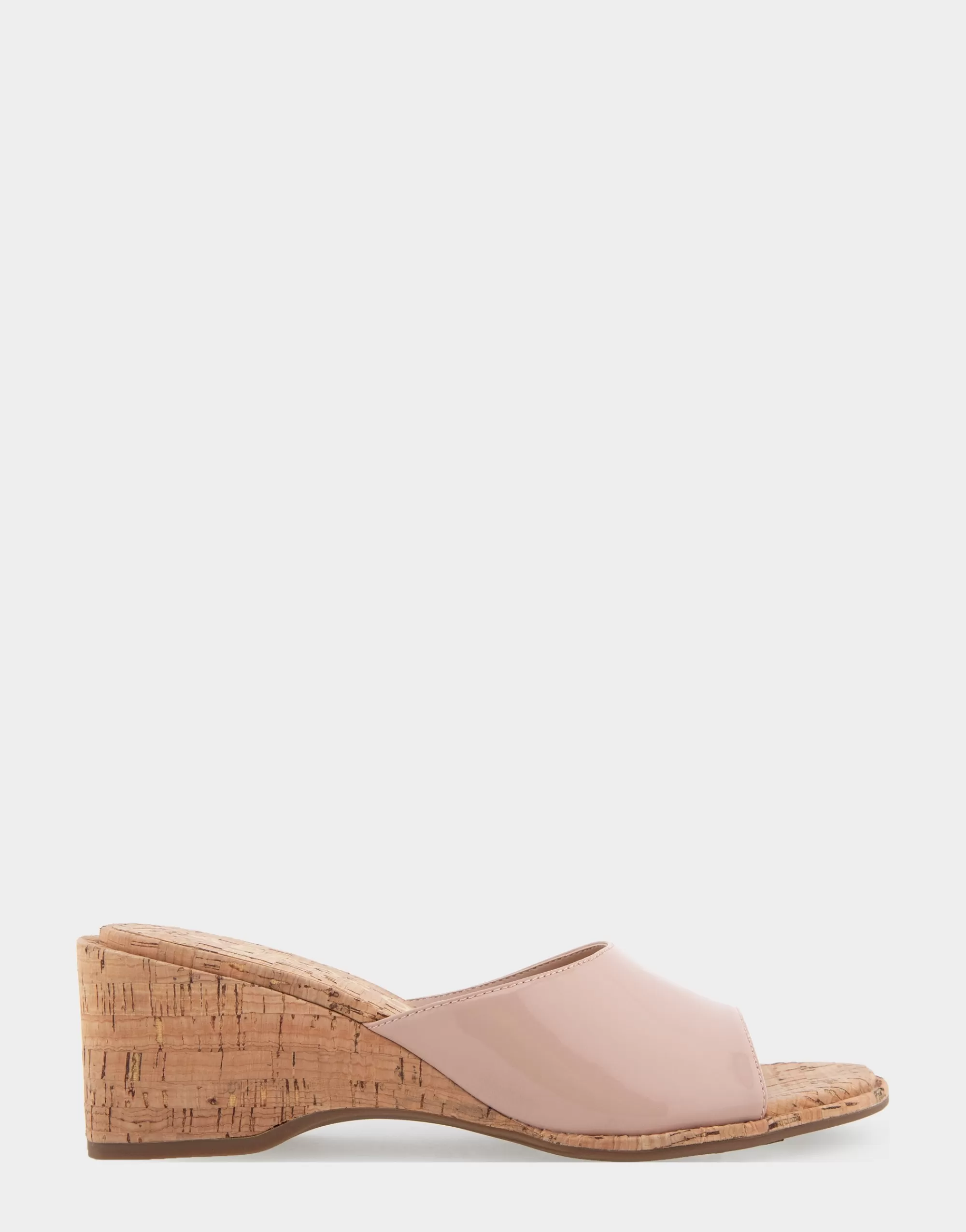 Aerosoles Slides | Dress*Comfortable Women's Wedge Slide Sandal in Cipria Patent Faux Leather
