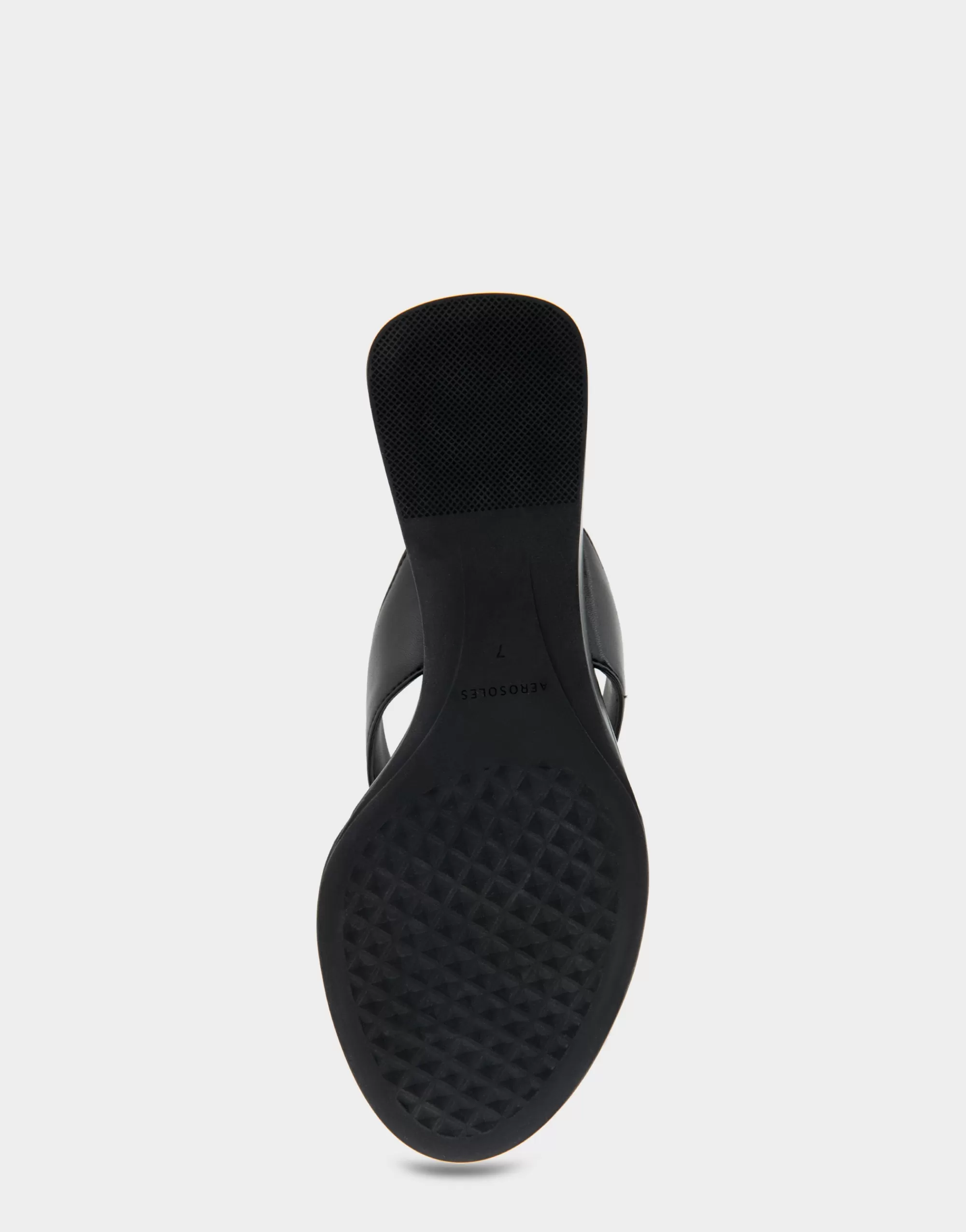 Aerosoles Dress | Wedges*Comfortable Women's Wedge Thong Sandal in Black Allover Faux Leather